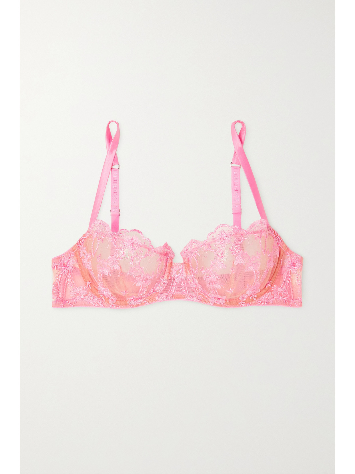 I.d. Sarrieri + Net Sustain Petal Bloom Embroidered Tulle Underwired