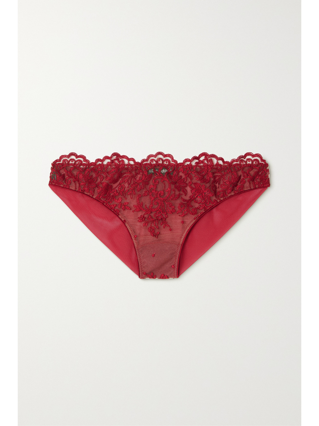 I.D. Sarrieri - + Net Sustain Royal Jewel Embroidered Tulle And Stretch-mesh Briefs - x small