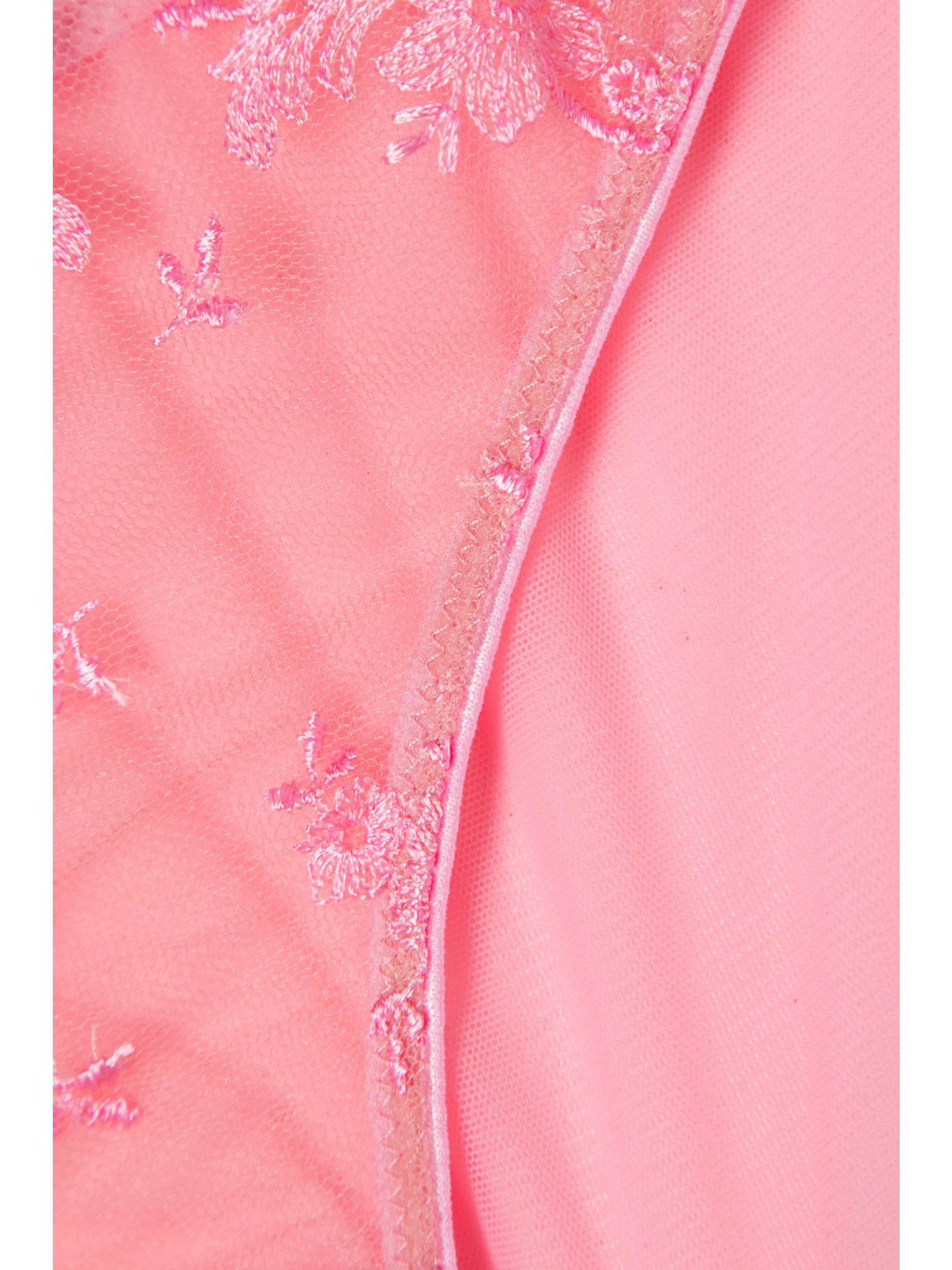 I.D. SARRIERI + NET SUSTAIN Petal Bloom embroidered stretch-tulle briefs