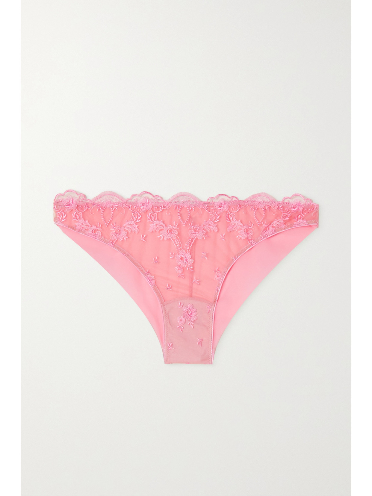 I.D. Sarrieri + Net Sustain Petal Bloom Embroidered Stretch-tulle Briefs