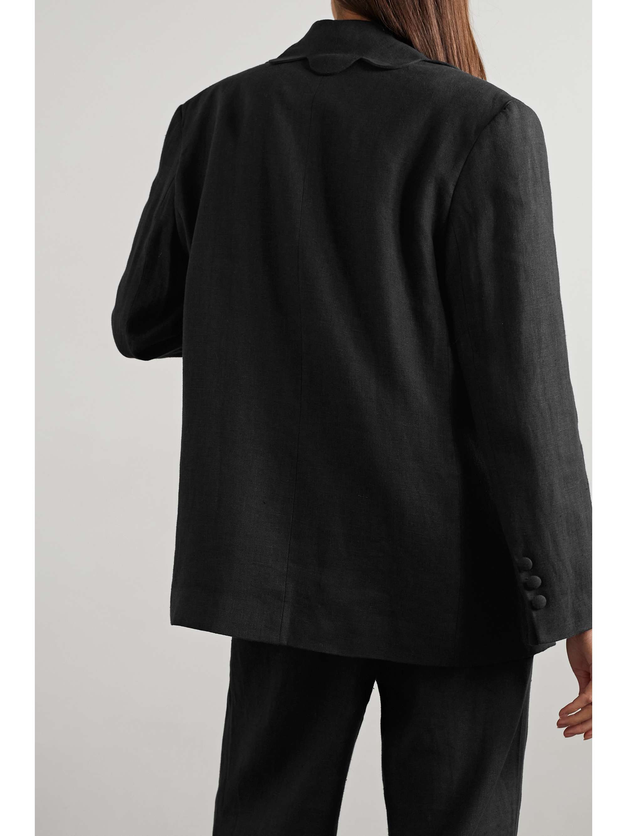 SLEEPER + NET SUSTAIN Dynasty scalloped linen blazer