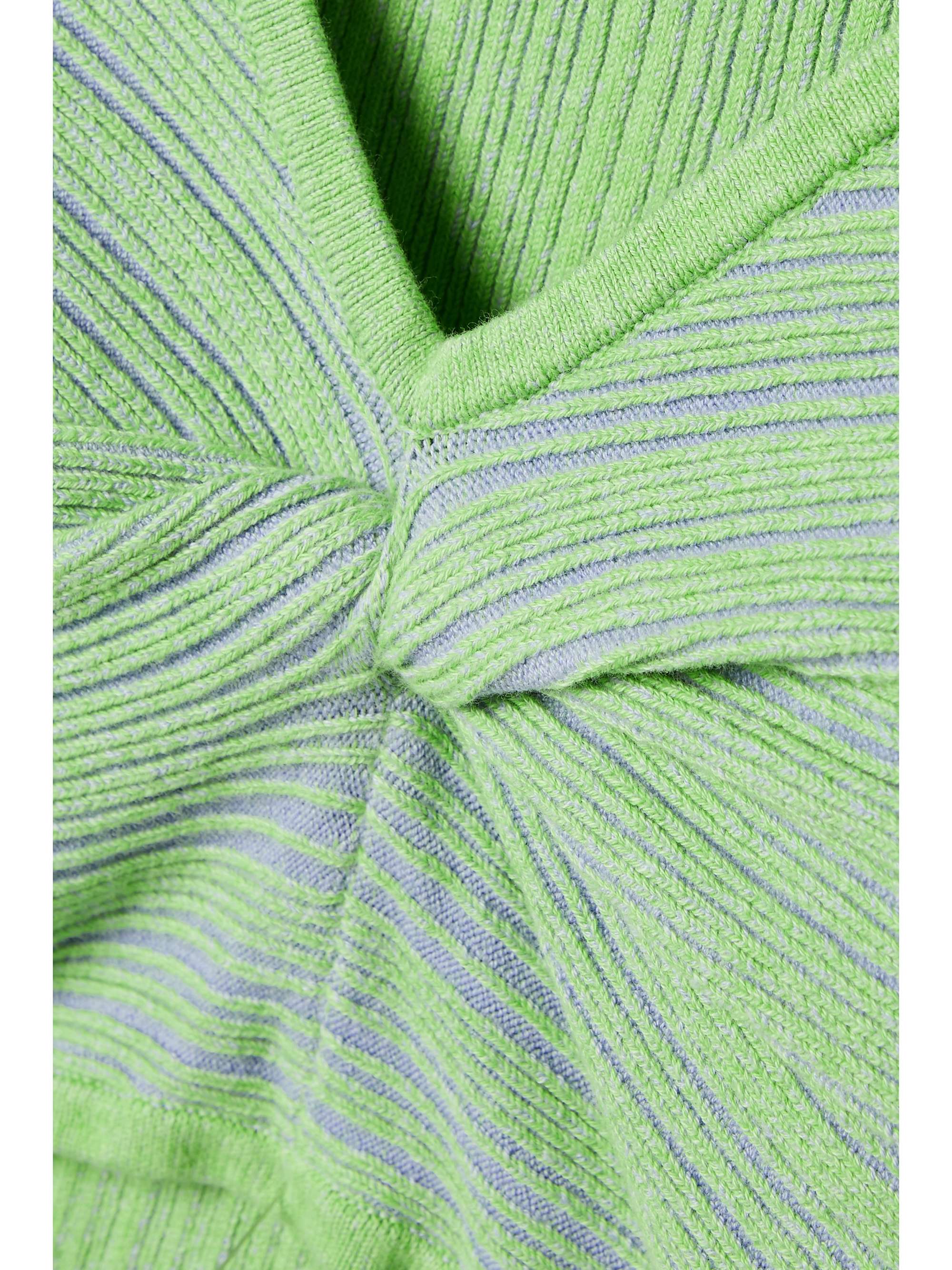 ANNA QUAN Lillian cropped twisted ribbed cottonblend top NETAPORTER