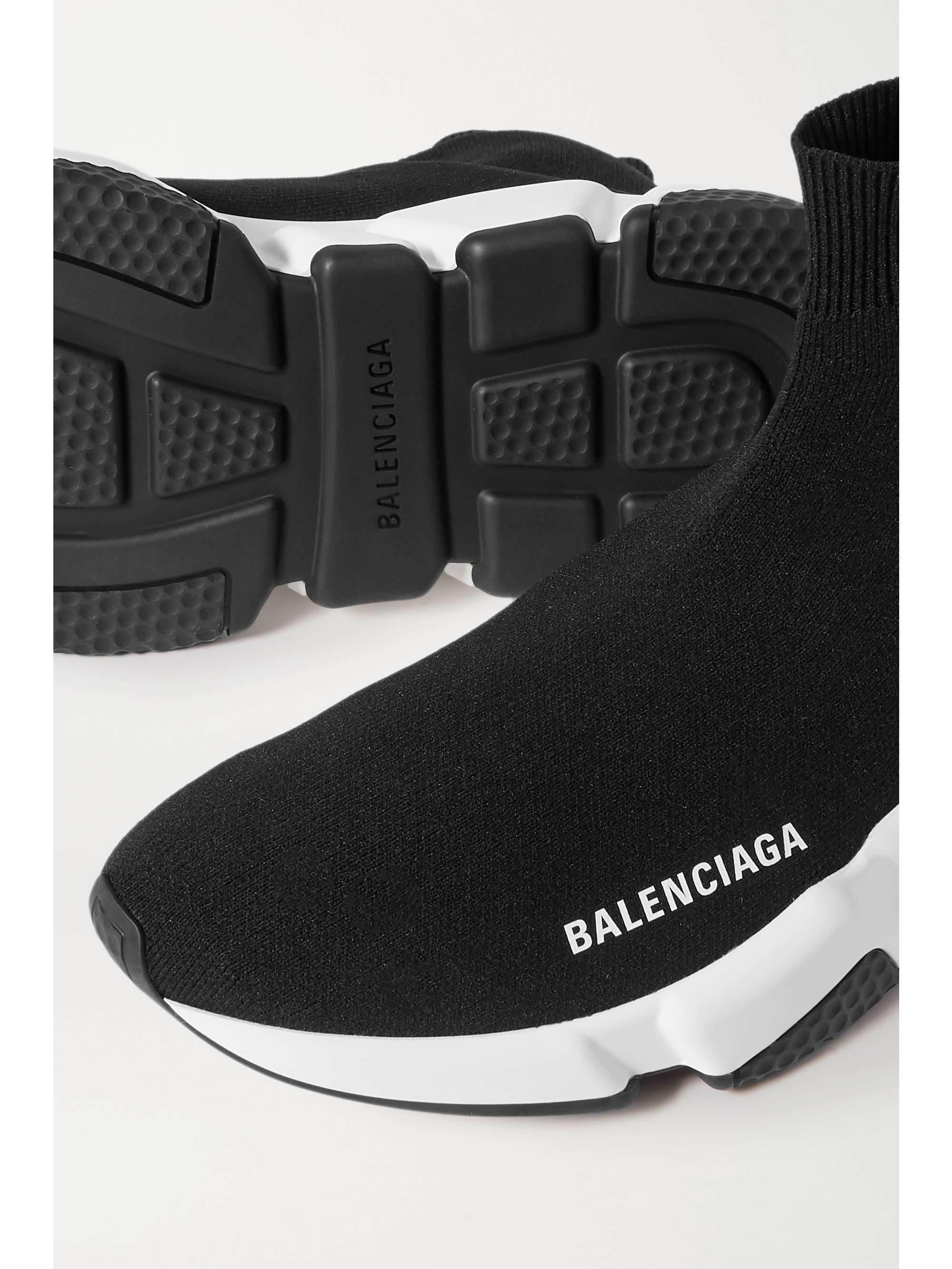 BALENCIAGA Speed LT logo-print stretch-knit high-top sneakers