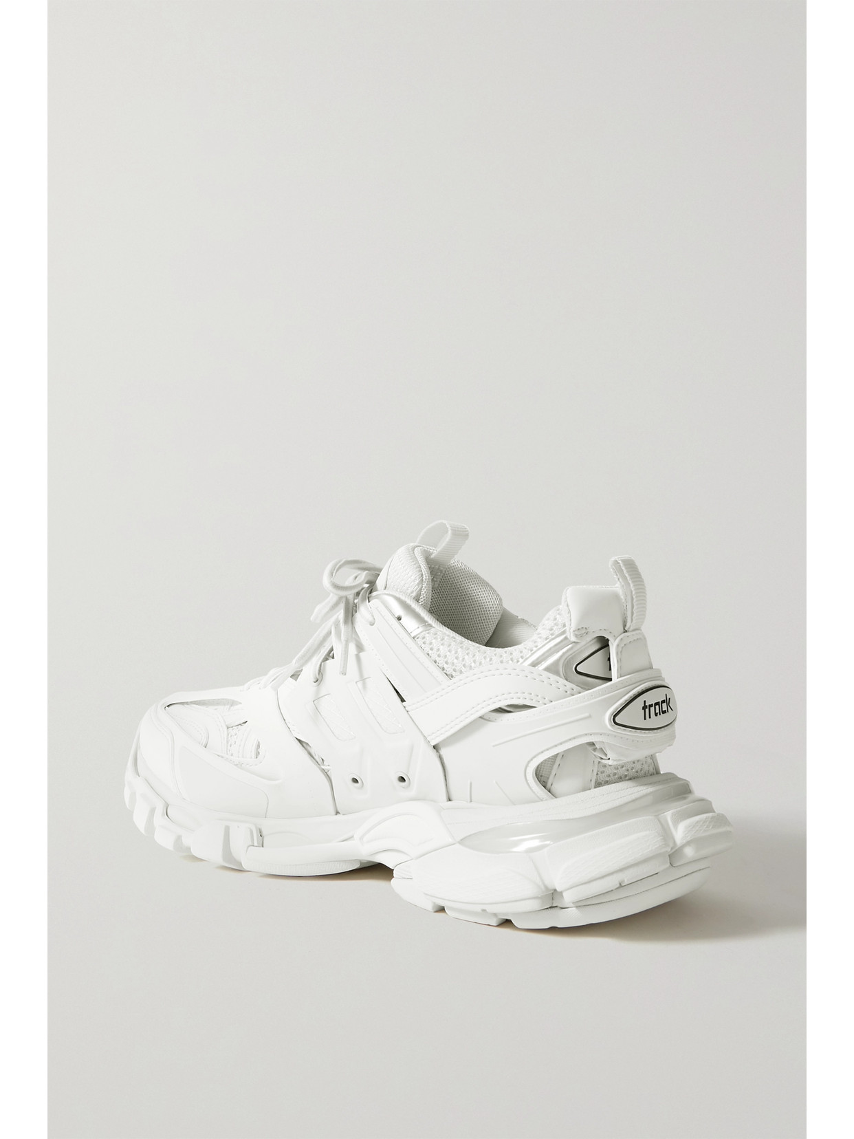 Shop Balenciaga Track Logo-detailed Mesh And Rubber Sneakers In White