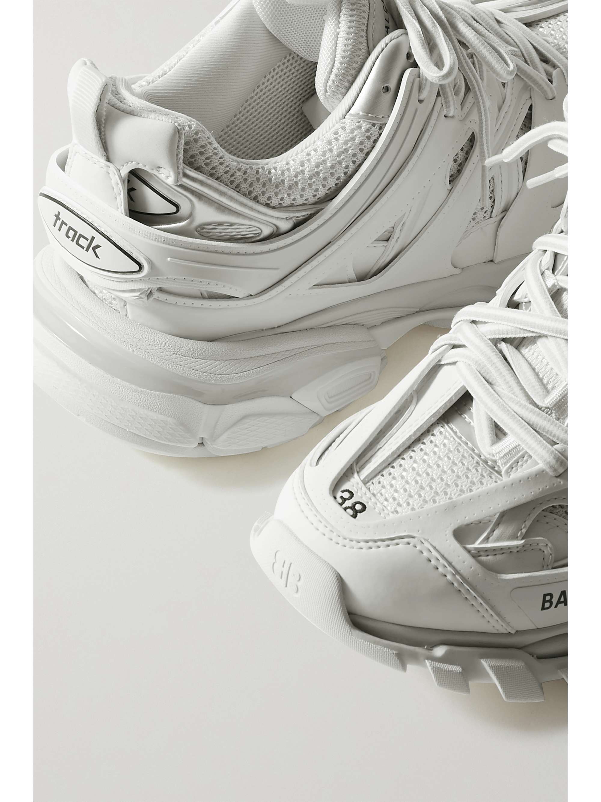 BALENCIAGA Track logo-detailed recycled mesh and rubber sneakers