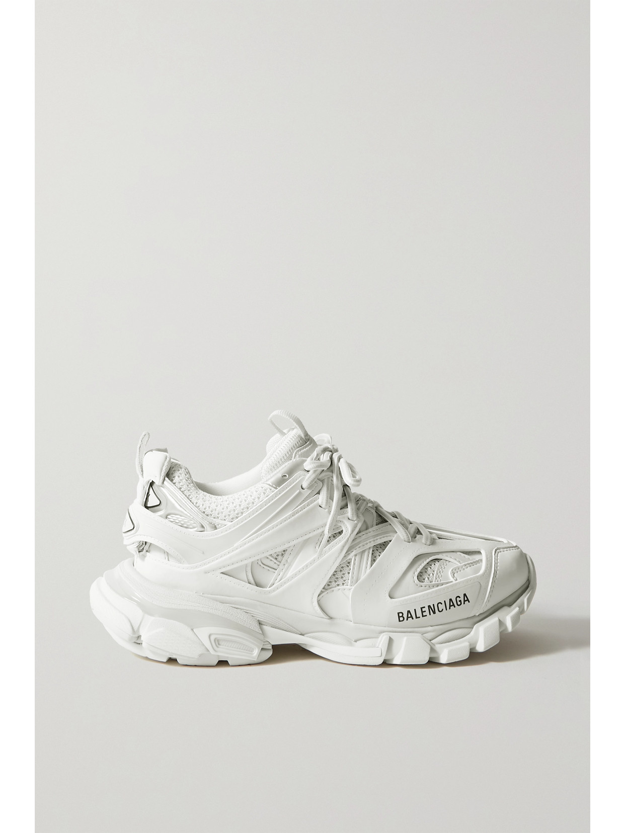 Shop Balenciaga Track Logo-detailed Mesh And Rubber Sneakers In White