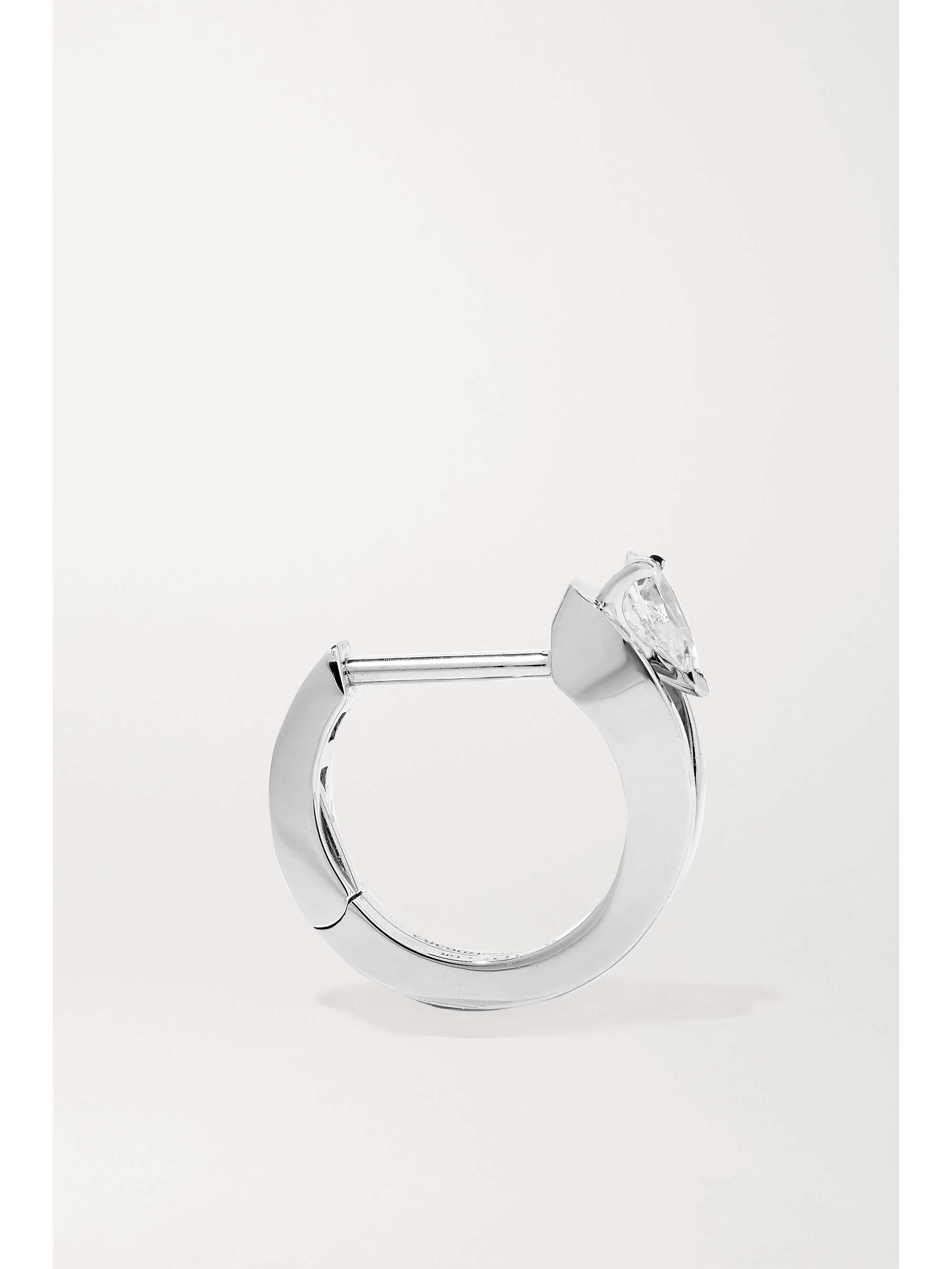 REPOSSI Serti Inversé 18-karat white gold diamond earring