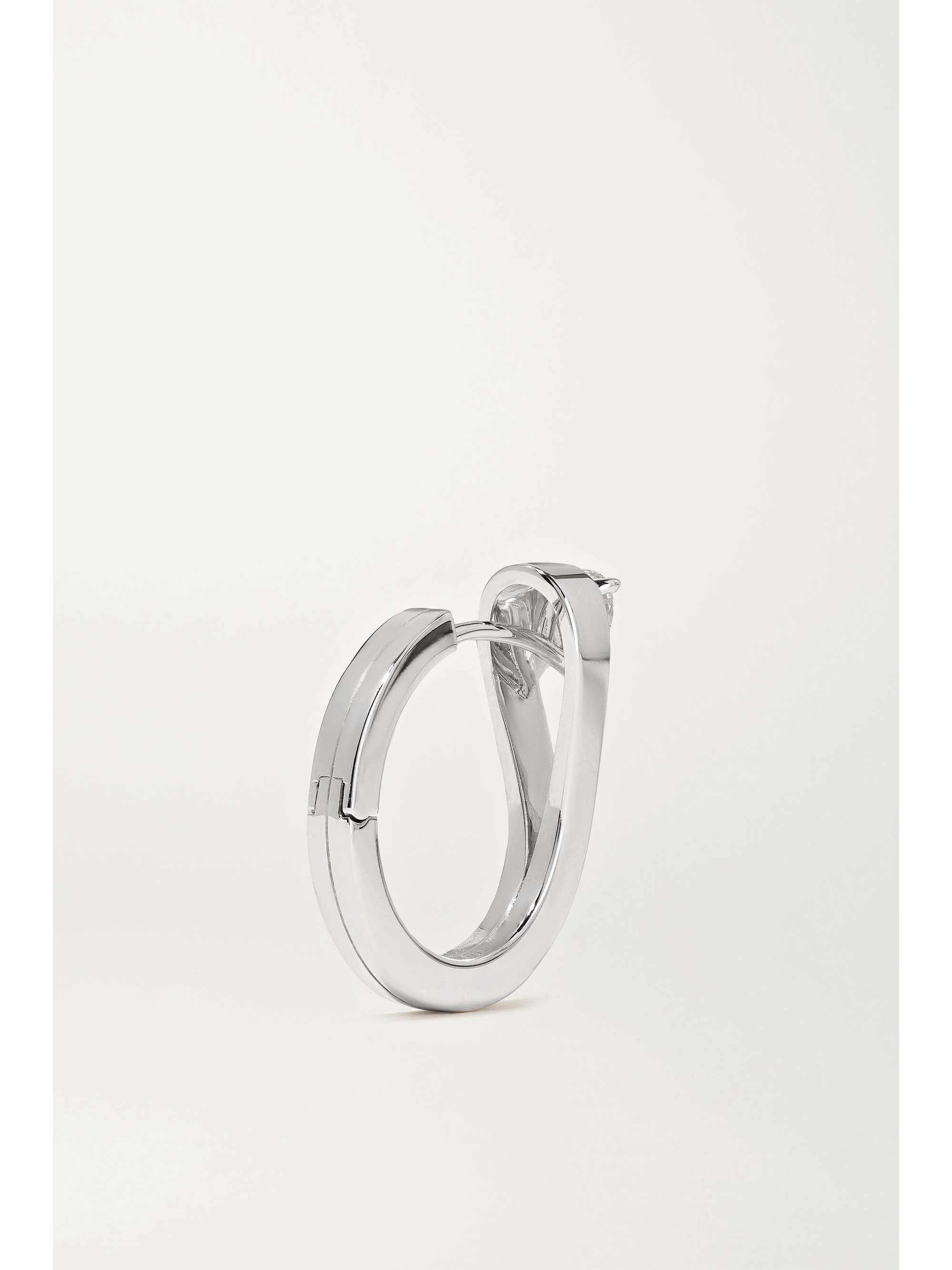 REPOSSI Serti Inversé 18-karat white gold diamond earring