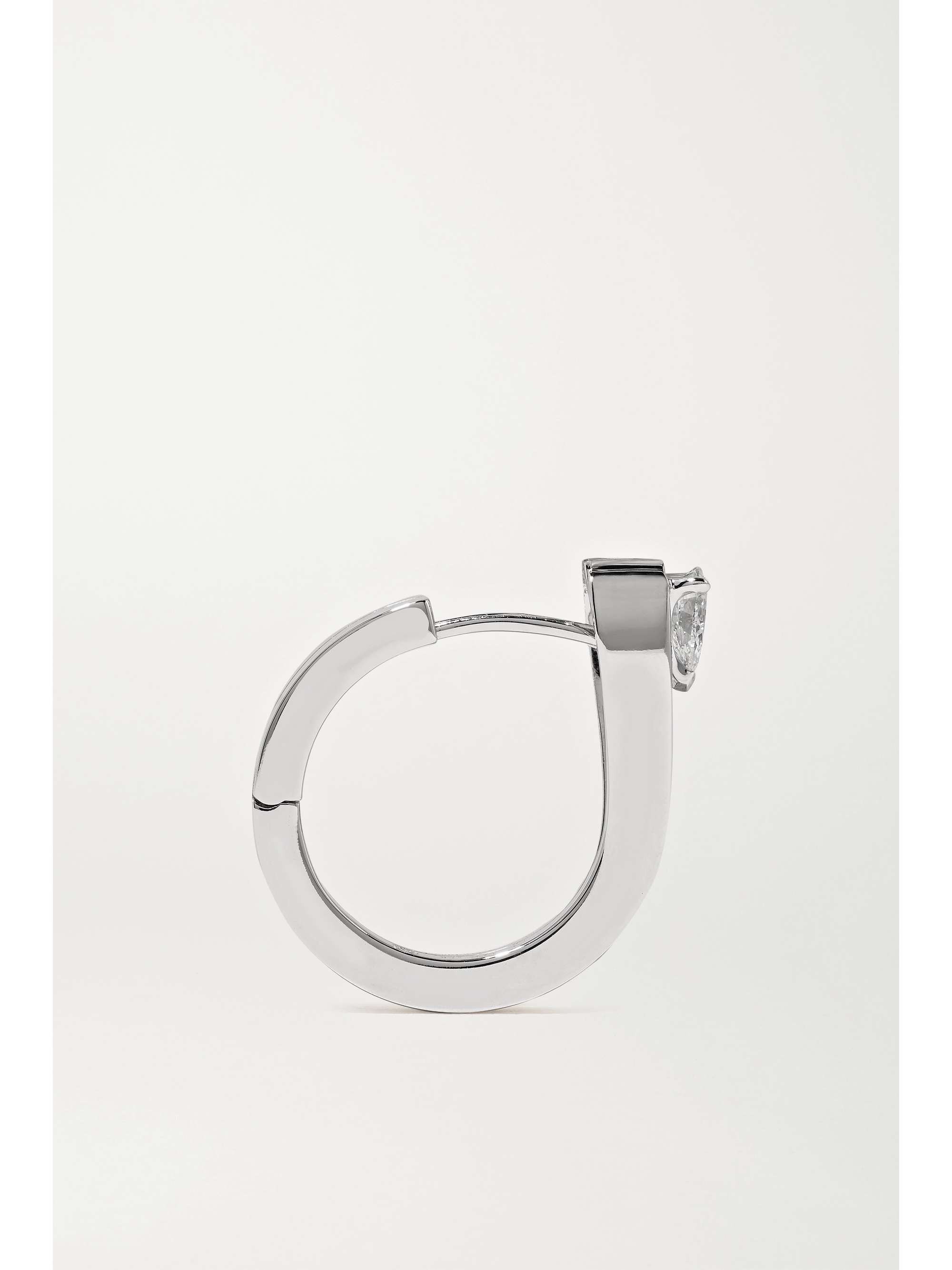 REPOSSI Serti Inversé 18-karat white gold diamond earring