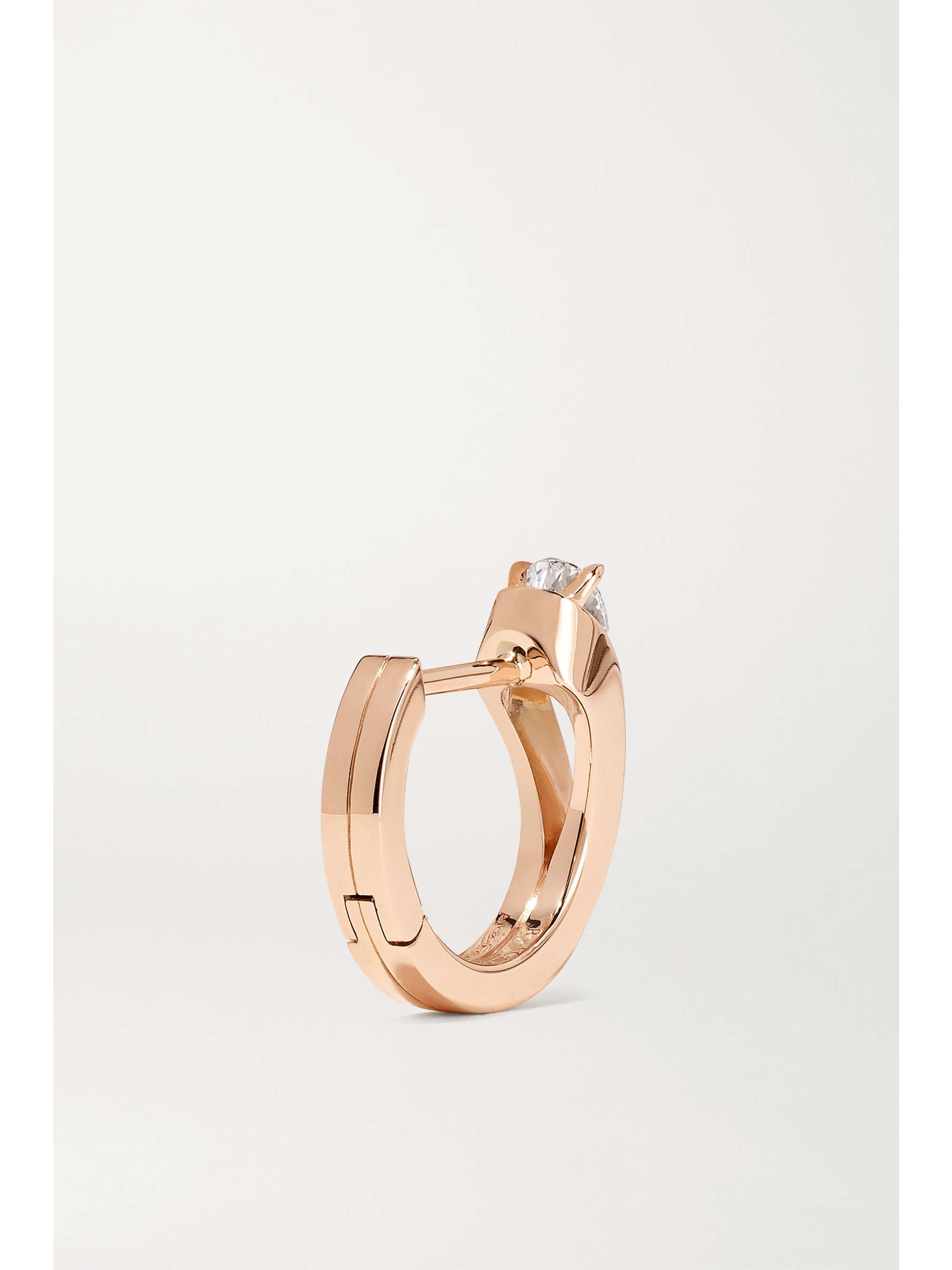 REPOSSI Serti Inversé 18-karat rose gold diamond earring