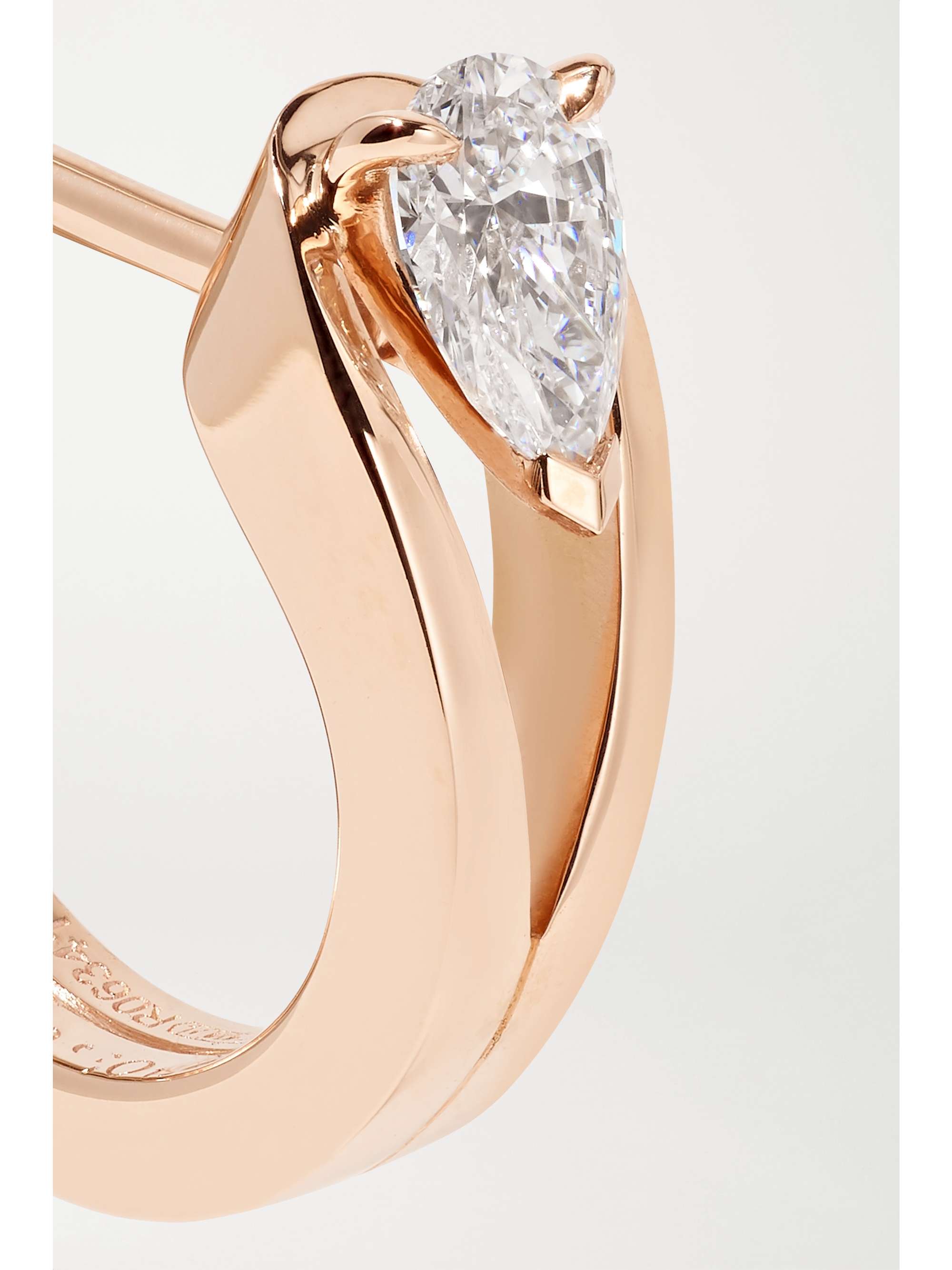 REPOSSI Serti Inversé 18-karat rose gold diamond earring