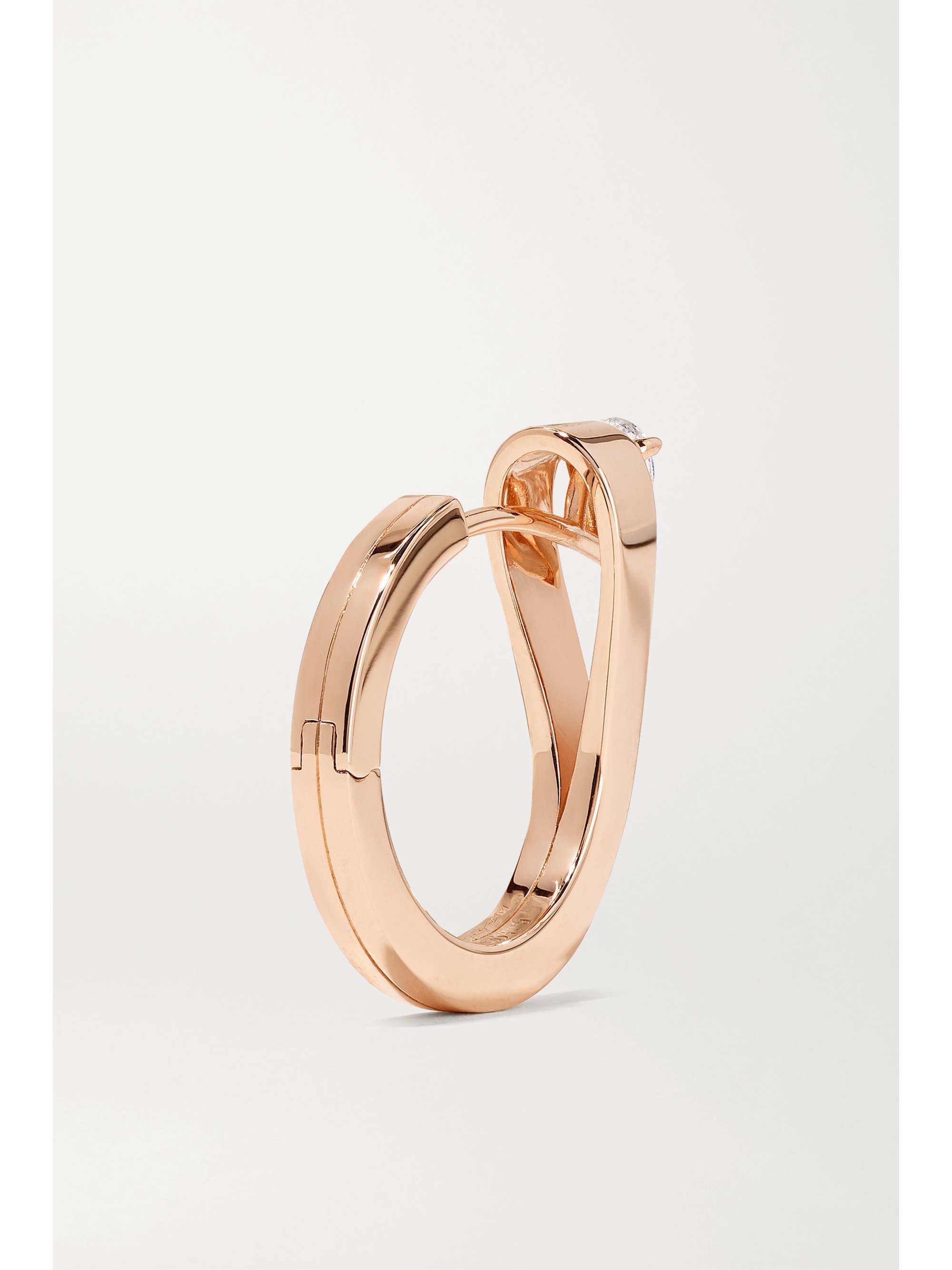 REPOSSI Serti Inversé 18-karat rose gold diamond earring
