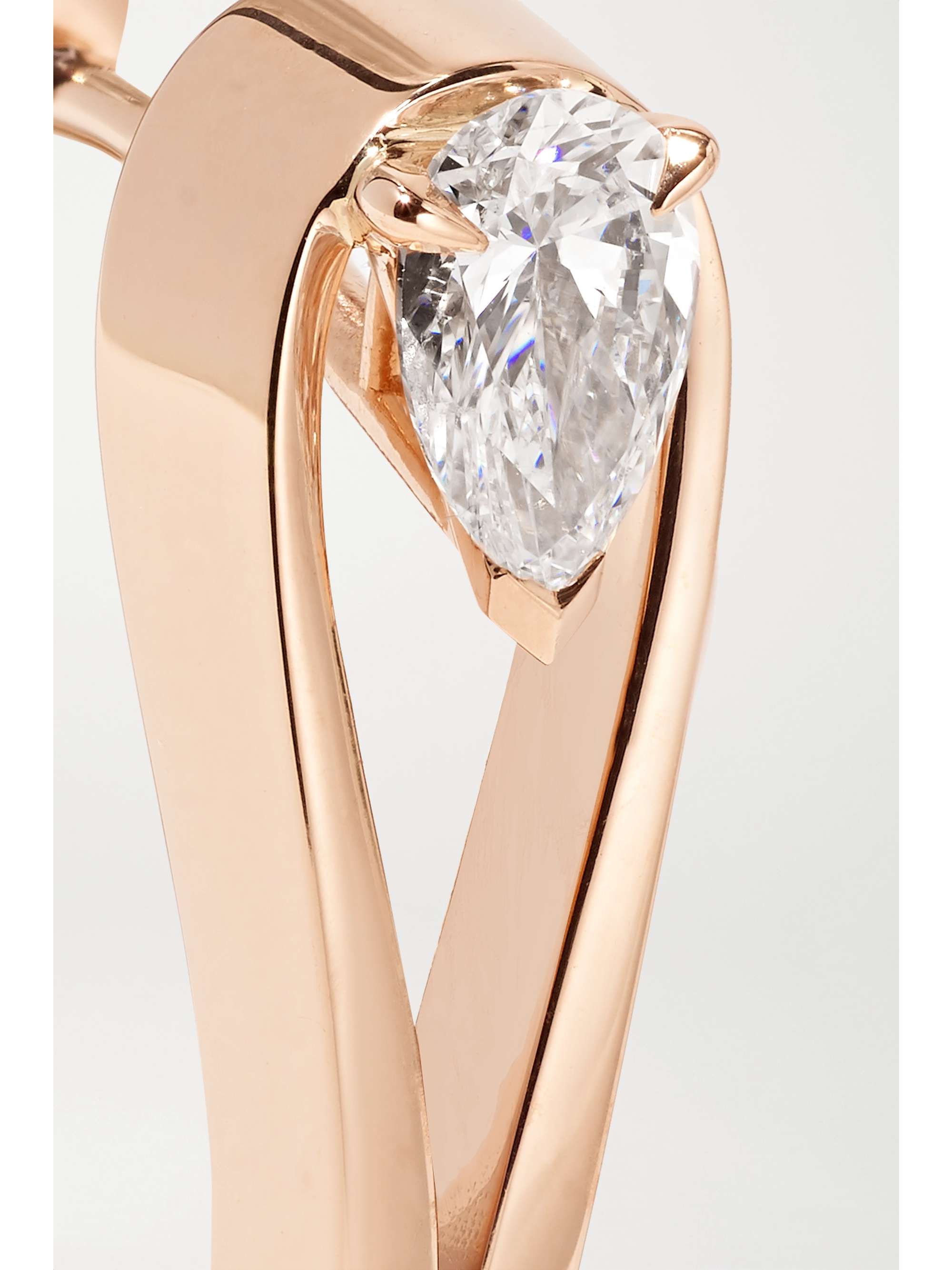 REPOSSI Serti Inversé 18-karat rose gold diamond earring