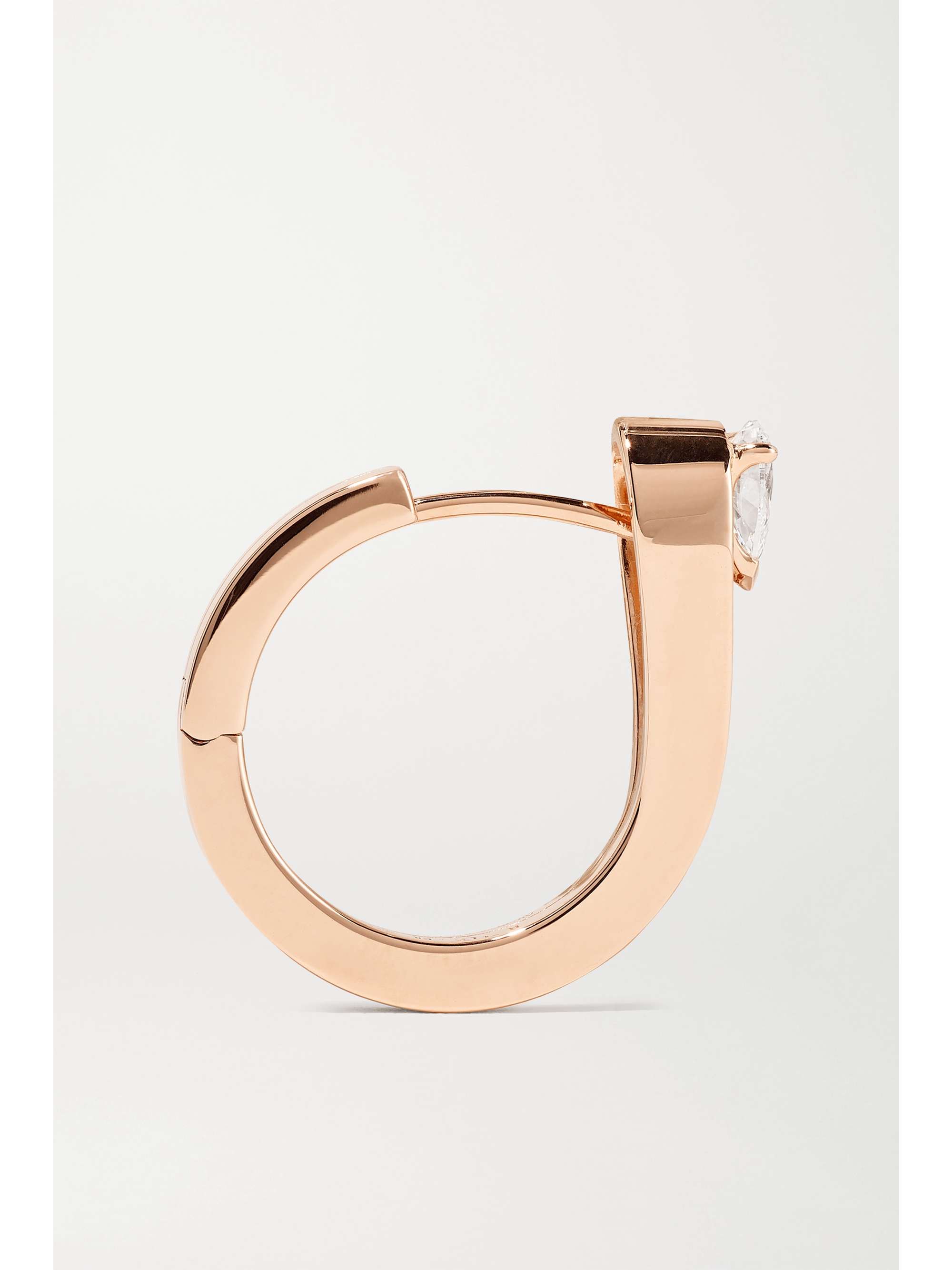 REPOSSI Serti Inversé 18-karat rose gold diamond earring