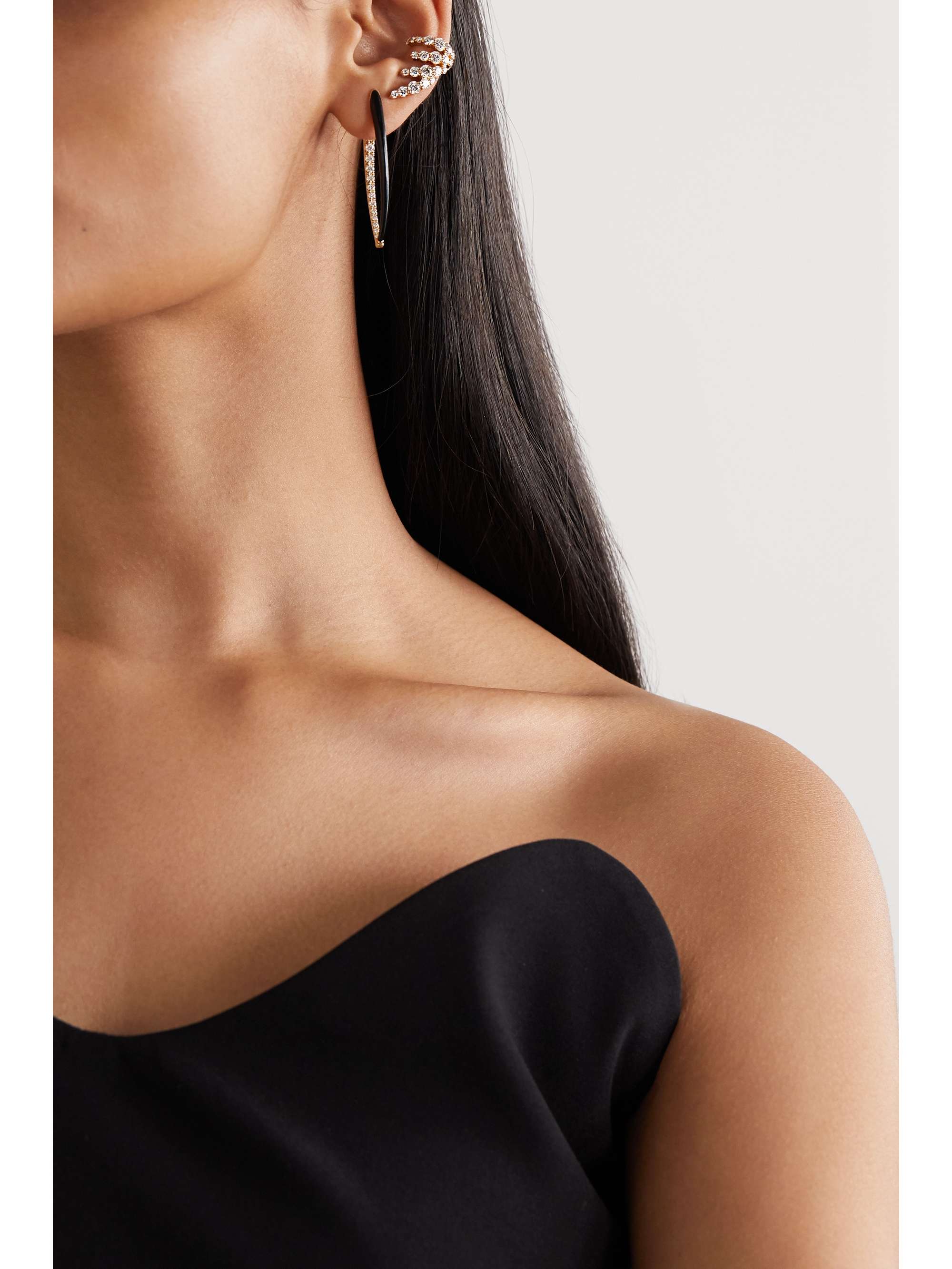 MELISSA KAYE Maya 18-karat gold diamond ear cuff