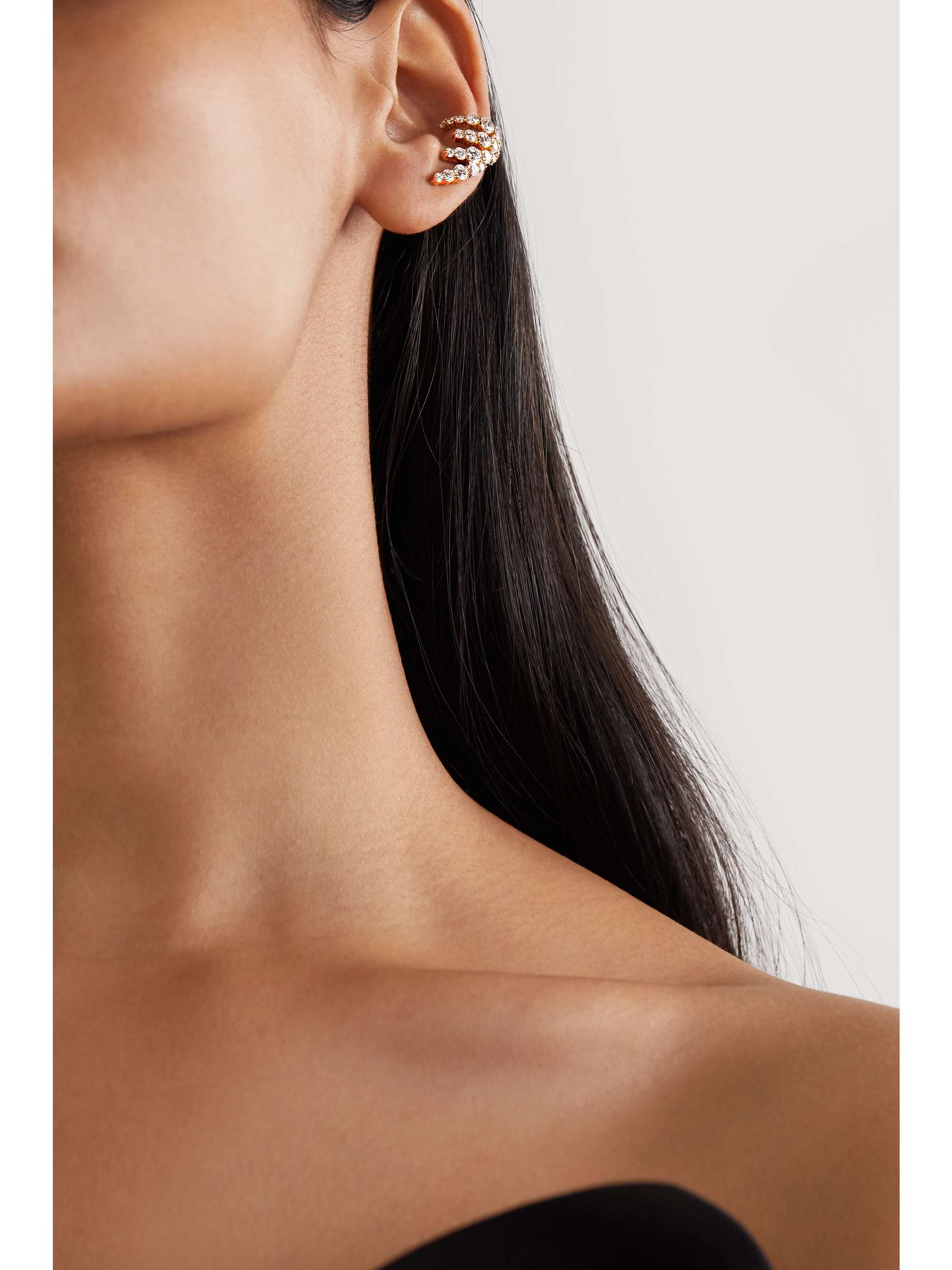 MELISSA KAYE Maya 18-karat gold diamond ear cuff