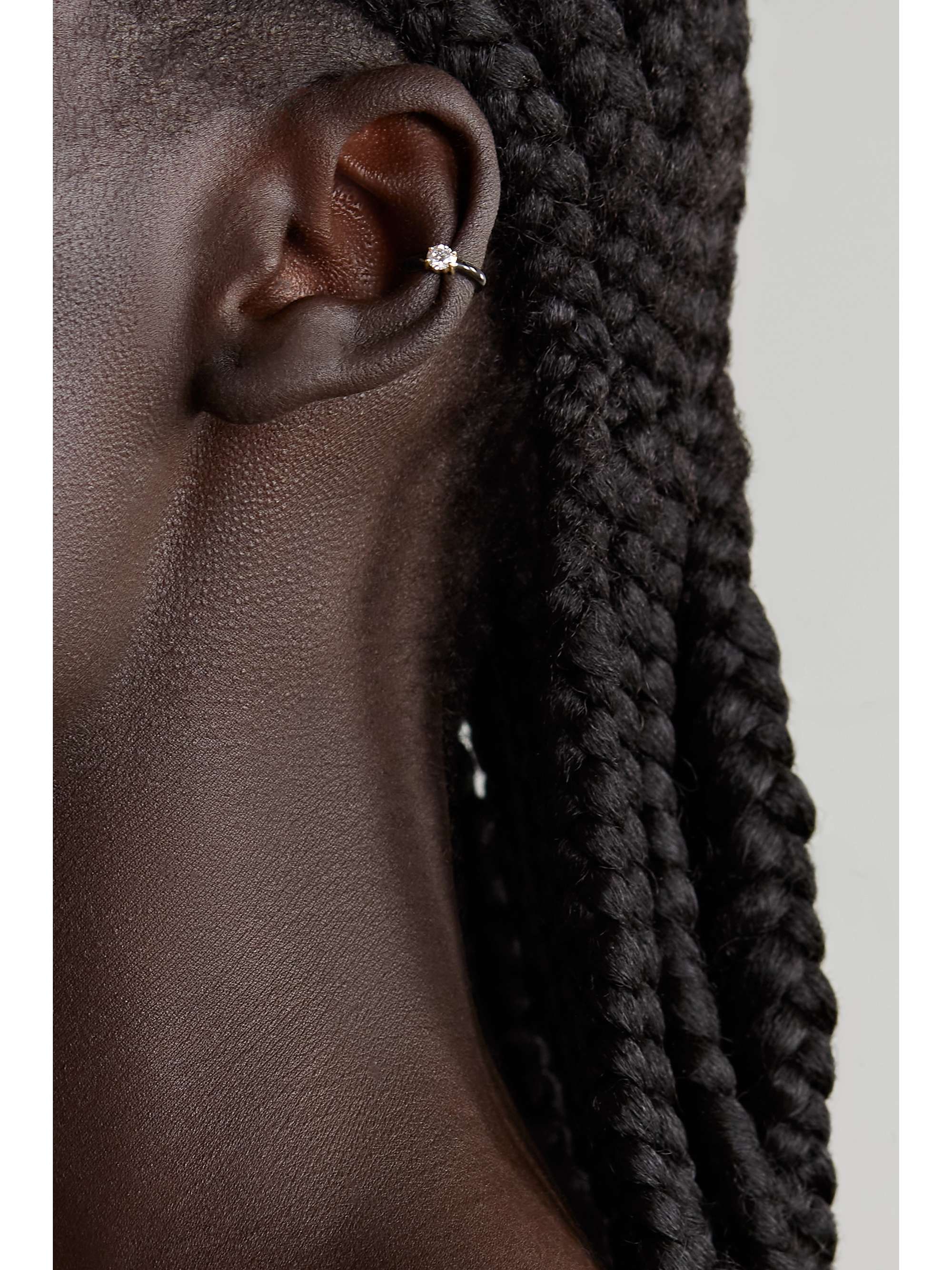 Gold Aria U 18-karat gold, enamel and diamond ear cuff
