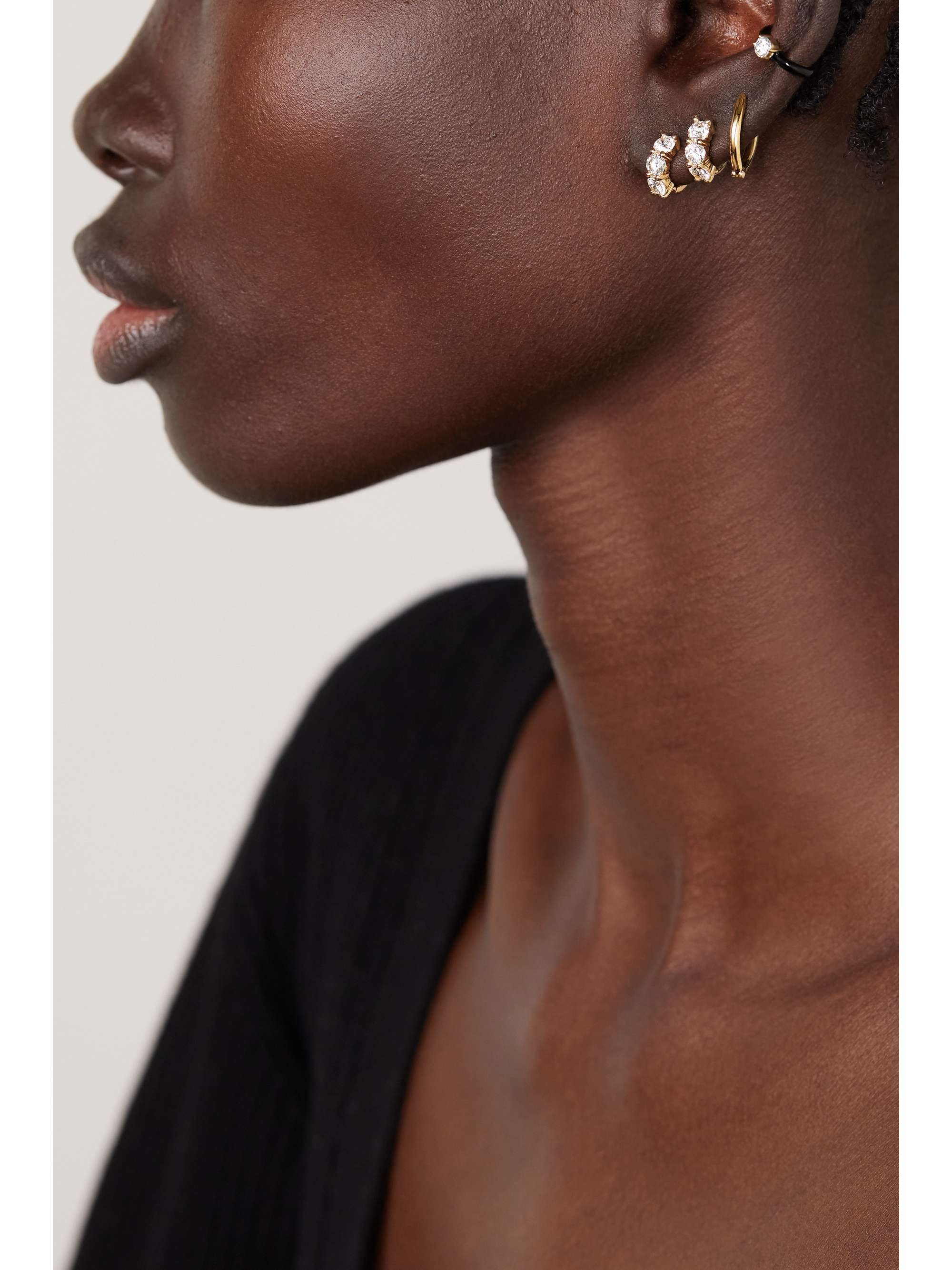 MELISSA KAYE Sadie 18-karat gold diamond earrings