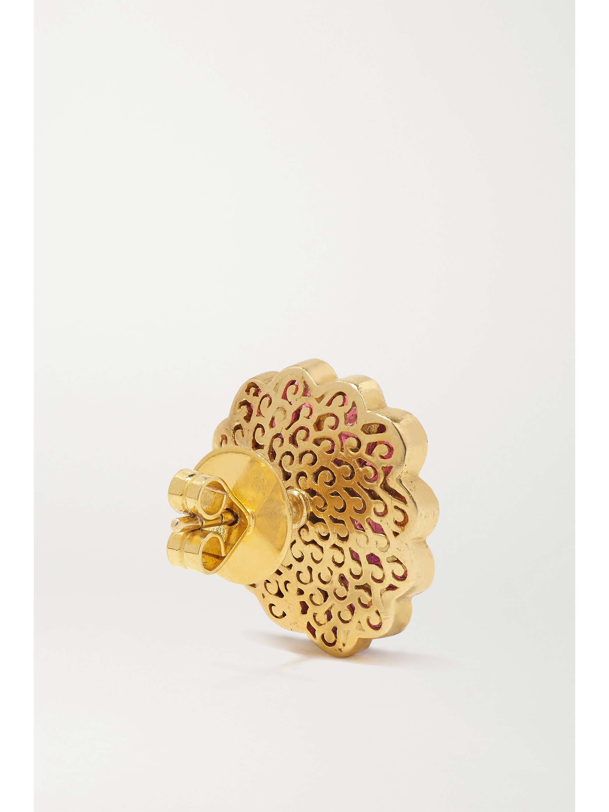 AMRAPALI LONDON 18-karat gold, ruby and diamond earrings