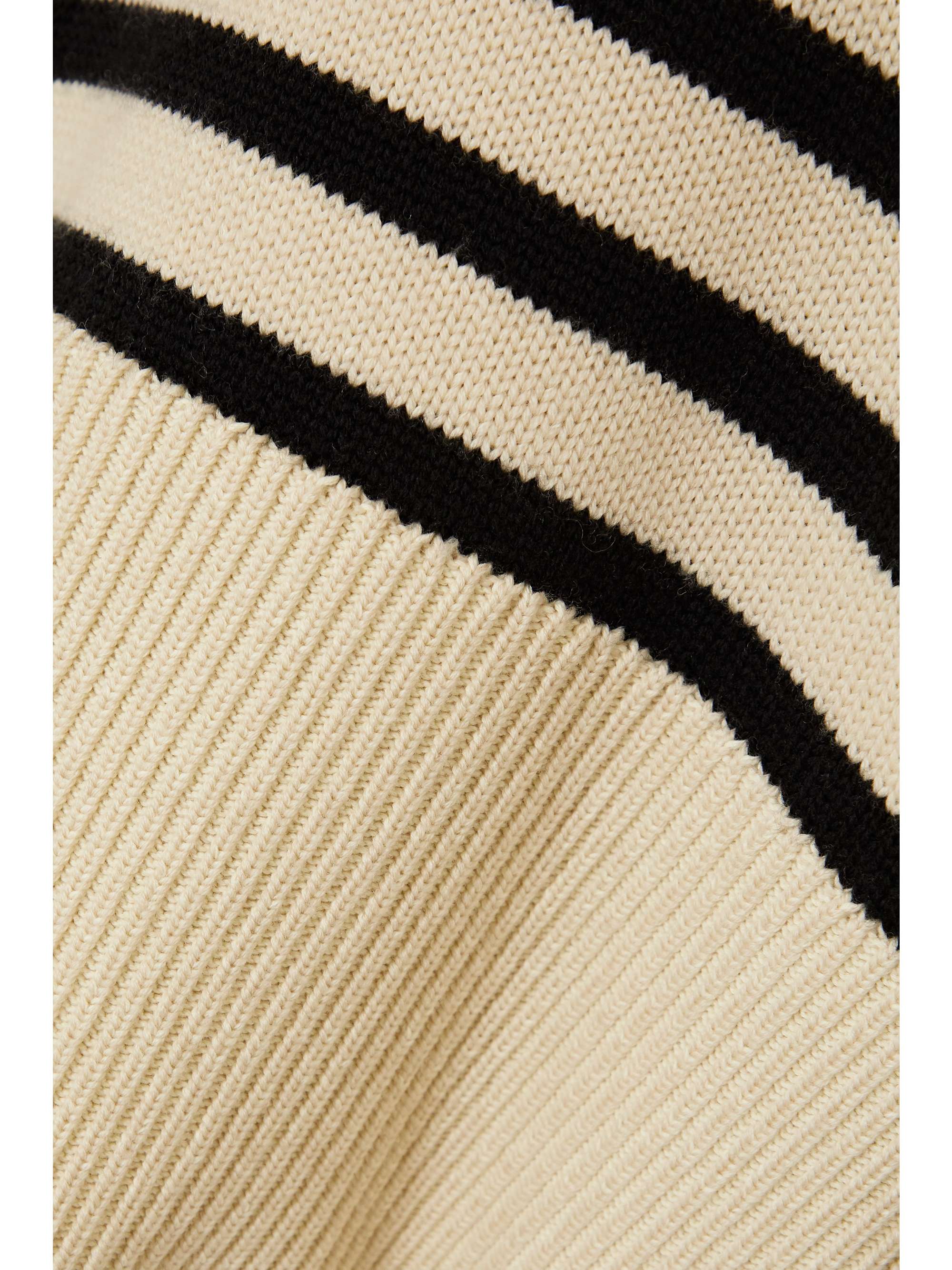 TOTEME Striped wool and cotton-blend turtleneck sweater