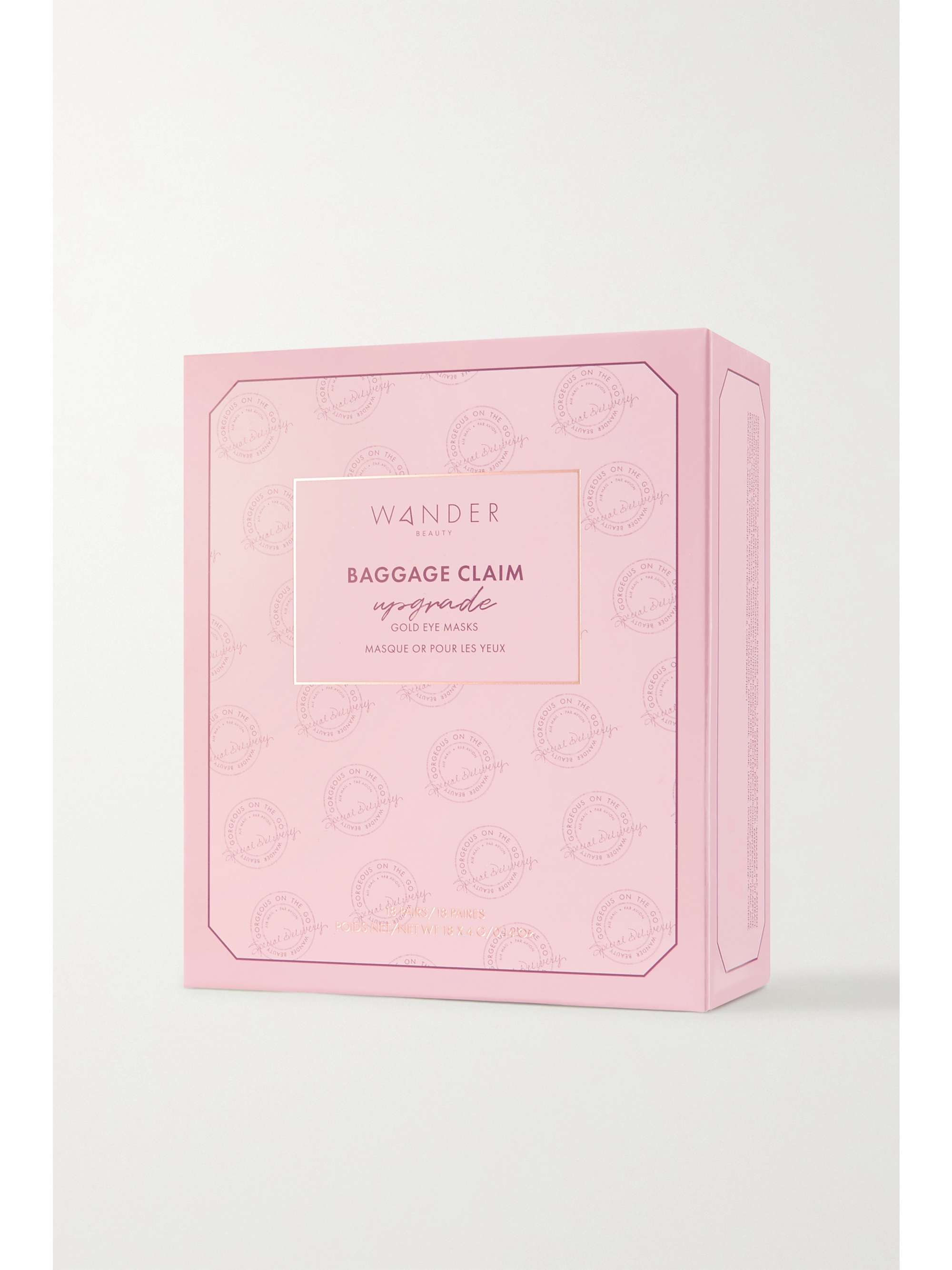WANDER BEAUTY Baggage Claim Upgrade Gold Eye Masks x 18