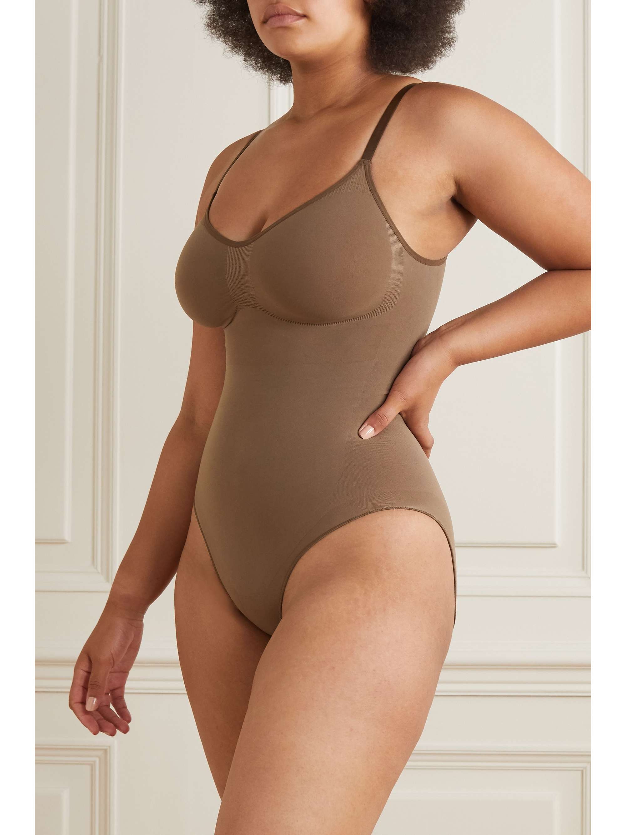 SKIMS Seamless Sculpt Sculpting bodysuit - Oxide | NET-A-PORTER