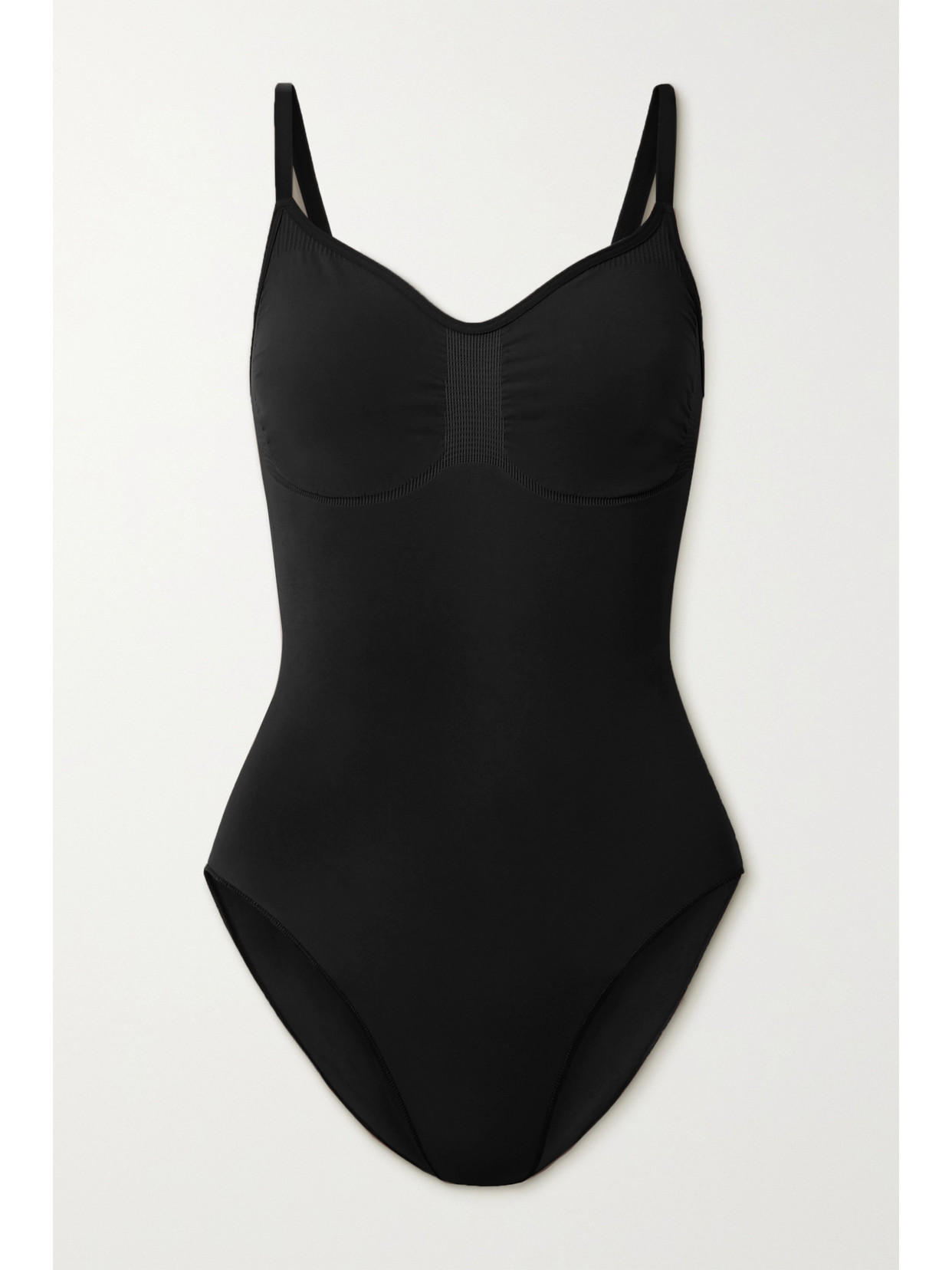 Skims Seamless Sculpt Low Back Thong Bodysuit In Onyx ModeSens