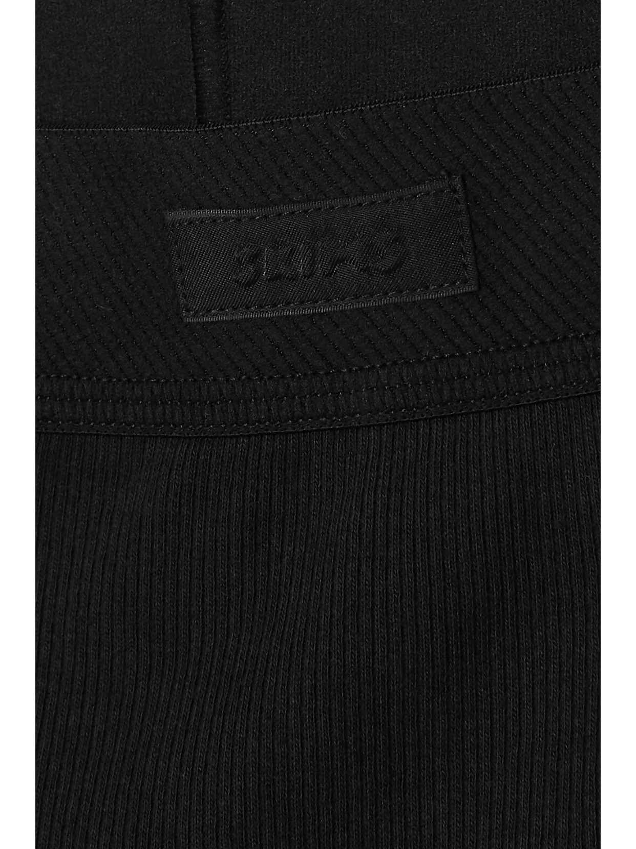 Shop Skims Thermal Ribbed Cotton-blend Leggings In Black