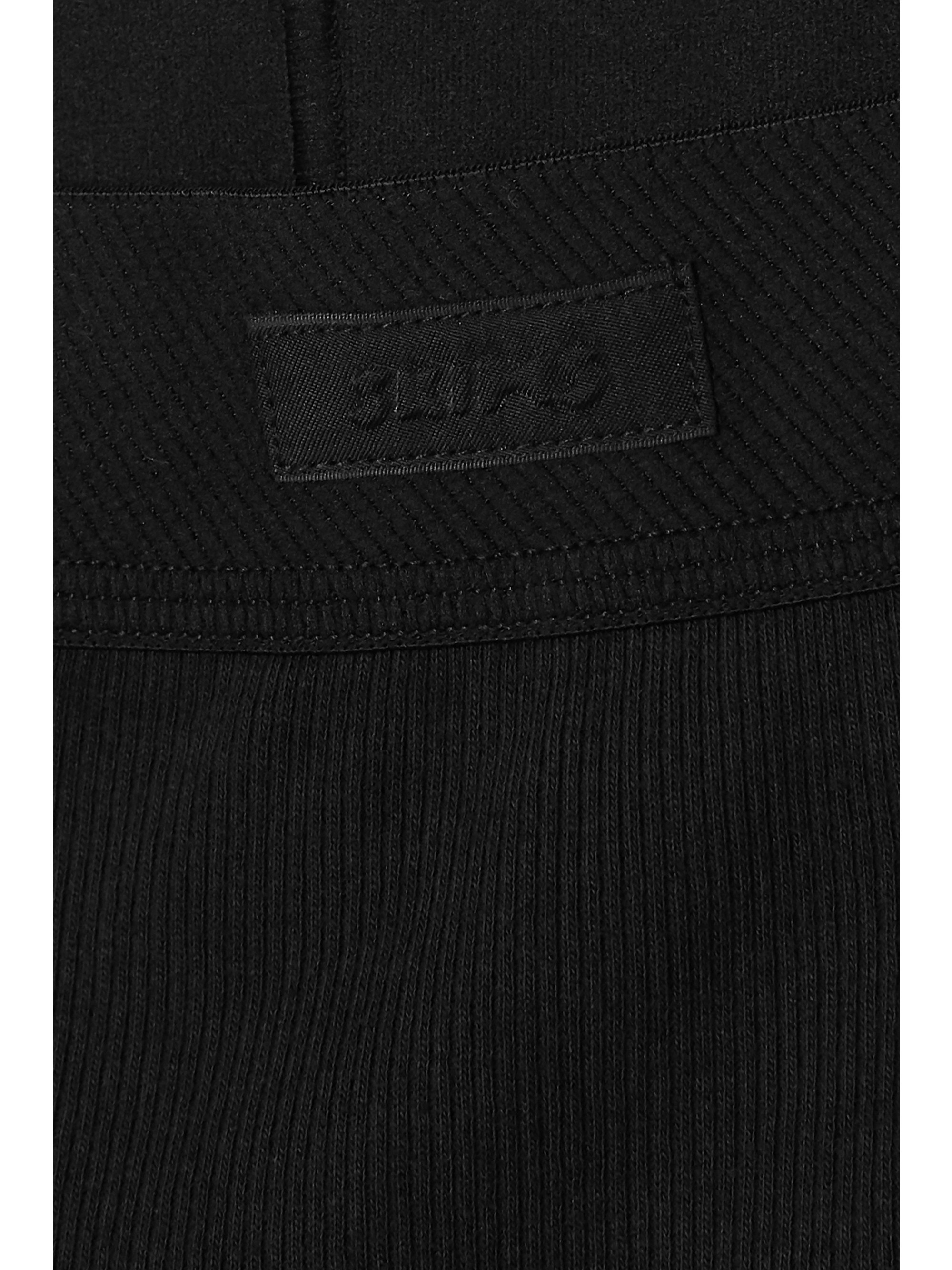 Cotton Collection ribbed cotton-blend jersey leggings - 	Light Heather Grey — Image 14