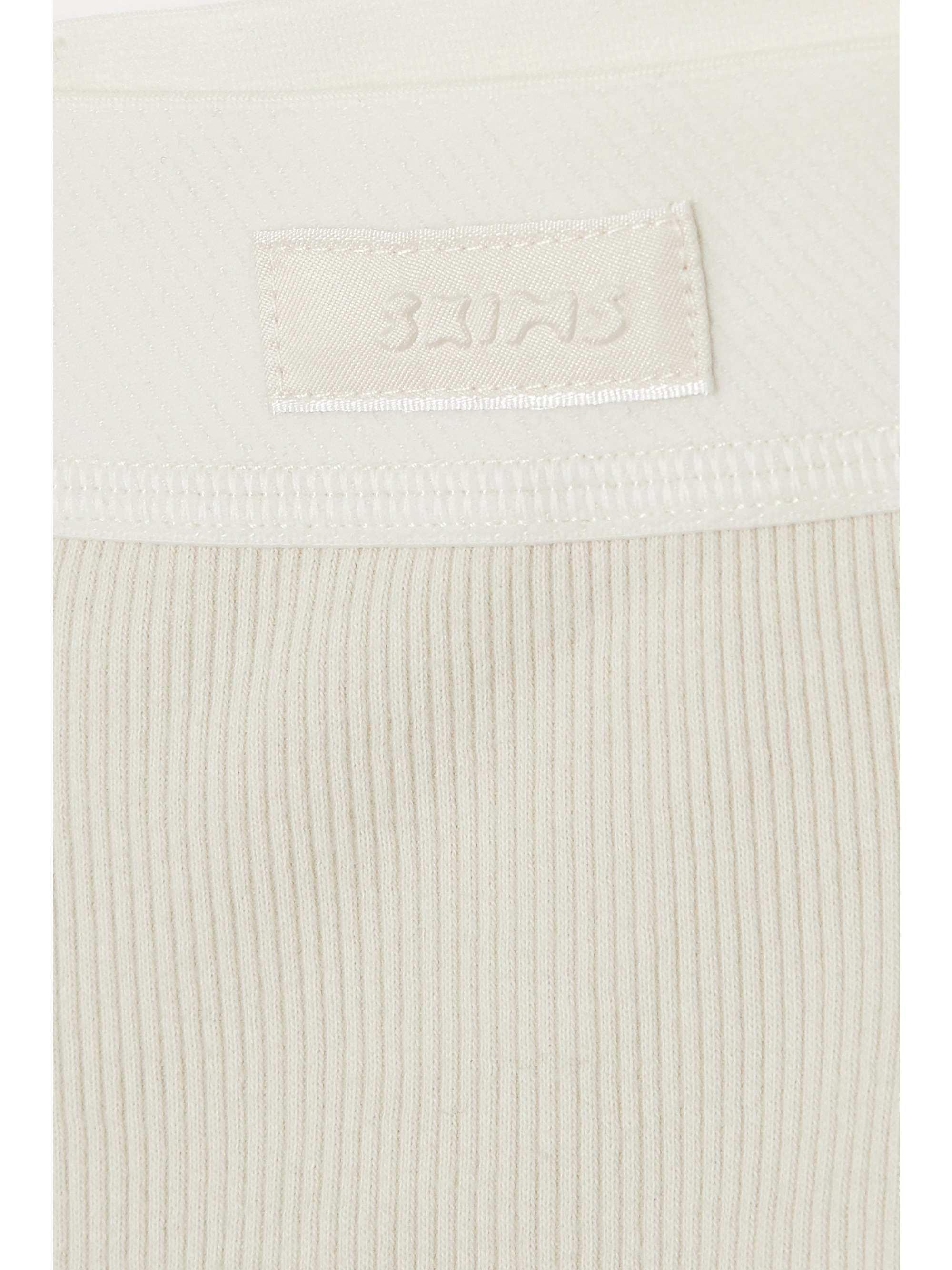 Cotton Collection ribbed cotton-blend jersey leggings - 	Light Heather Grey — Image 8