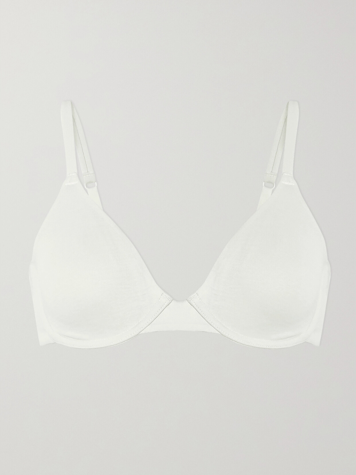 Skims Stretch Cotton Jersey Underwire Bra In White ModeSens