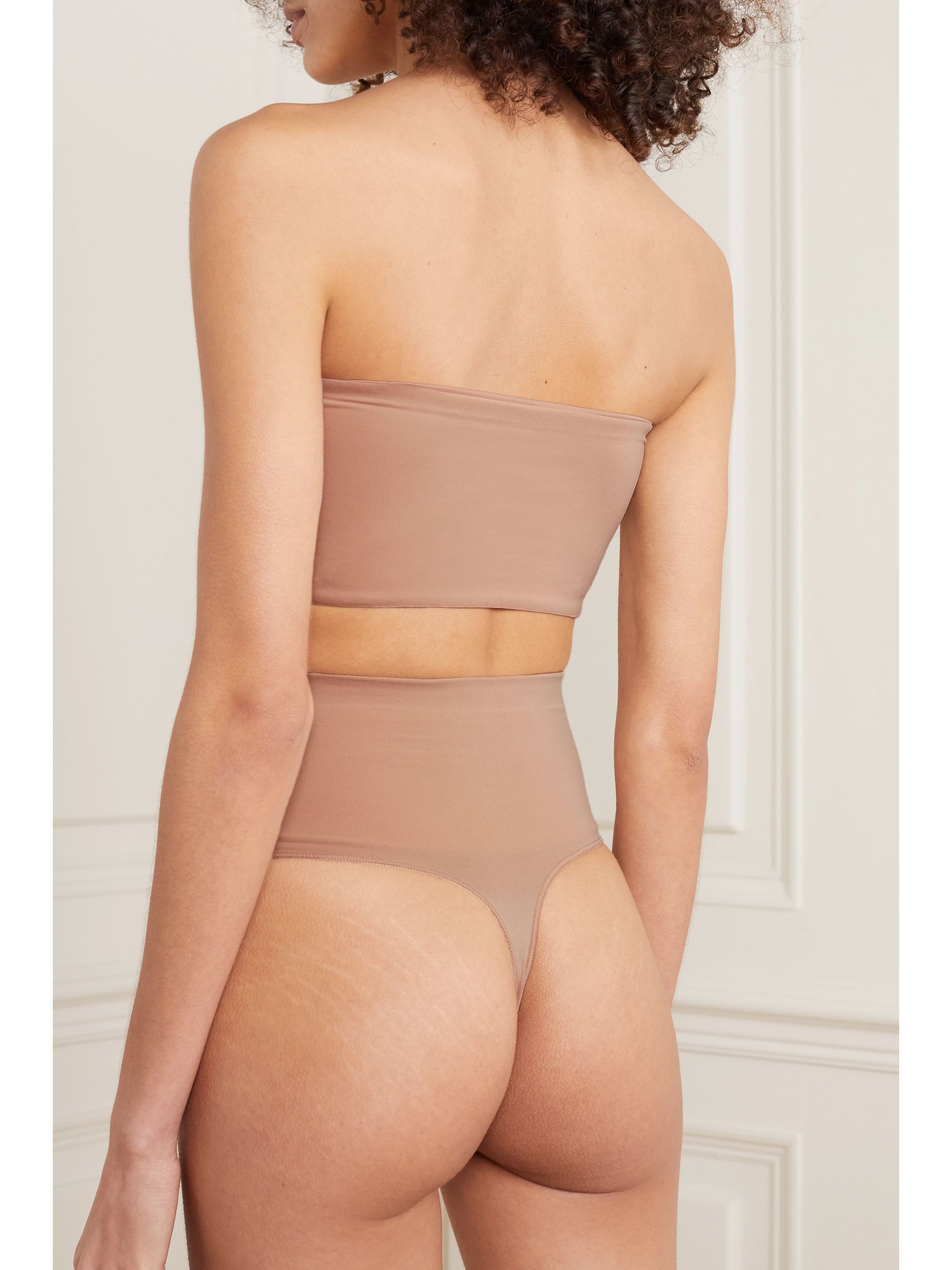 Beige Fits Everybody bandeau bra Sienna SKIMS NETAPORTER