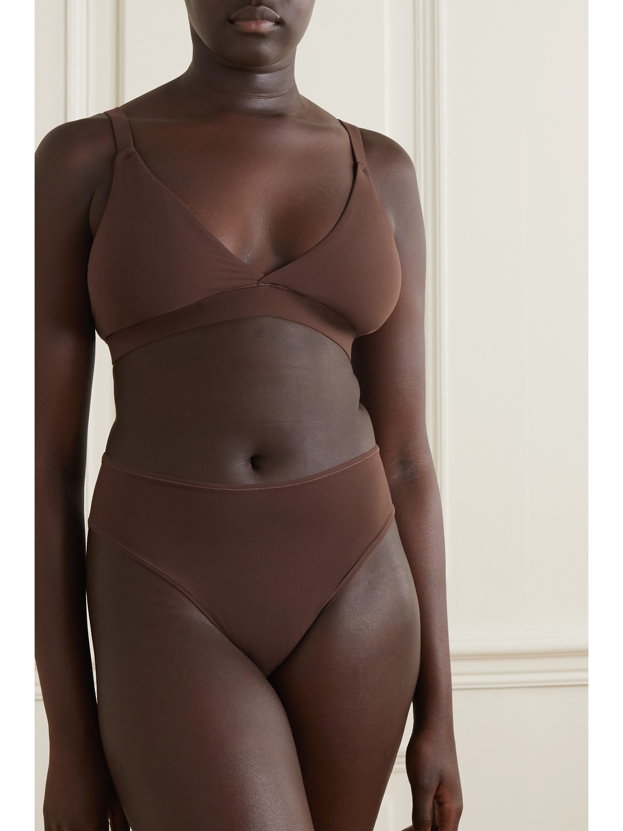 Skims Fits Everybody Stretch-woven Thong In Neutrals