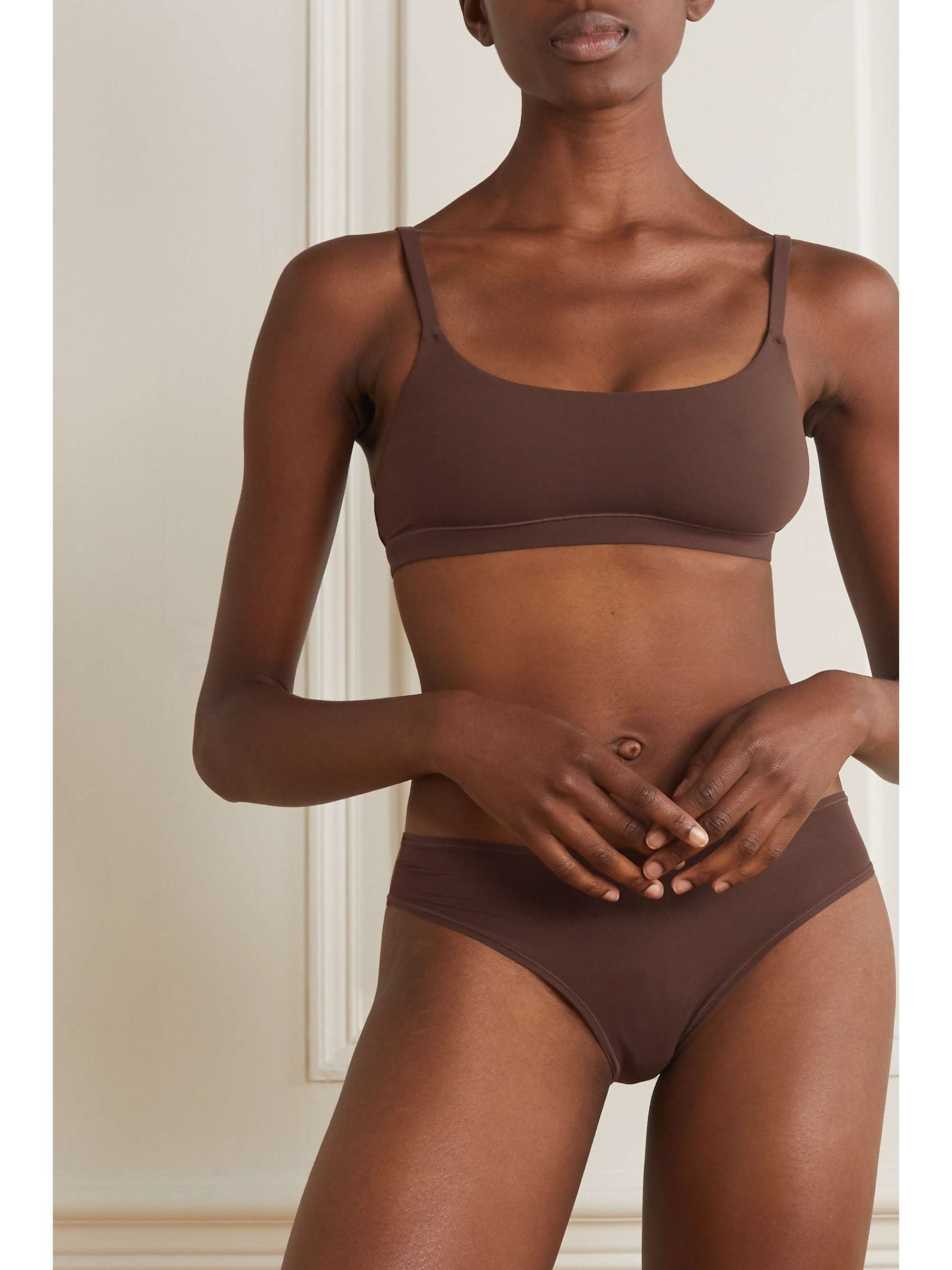 Fits Everybody Scoop Neck Bralette - Cocoa