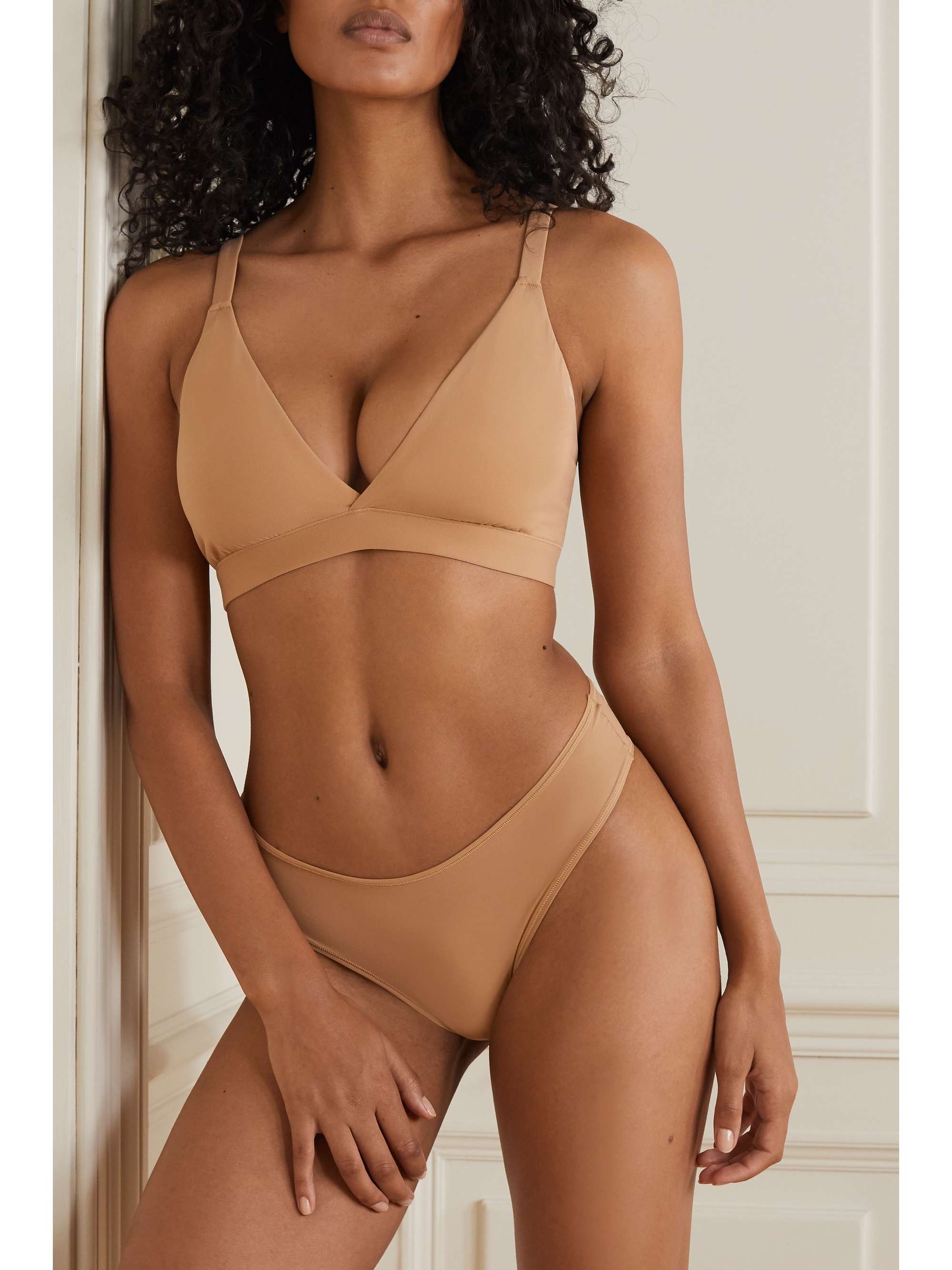 SKIMS Fits Everybody triangle bralette - Clay