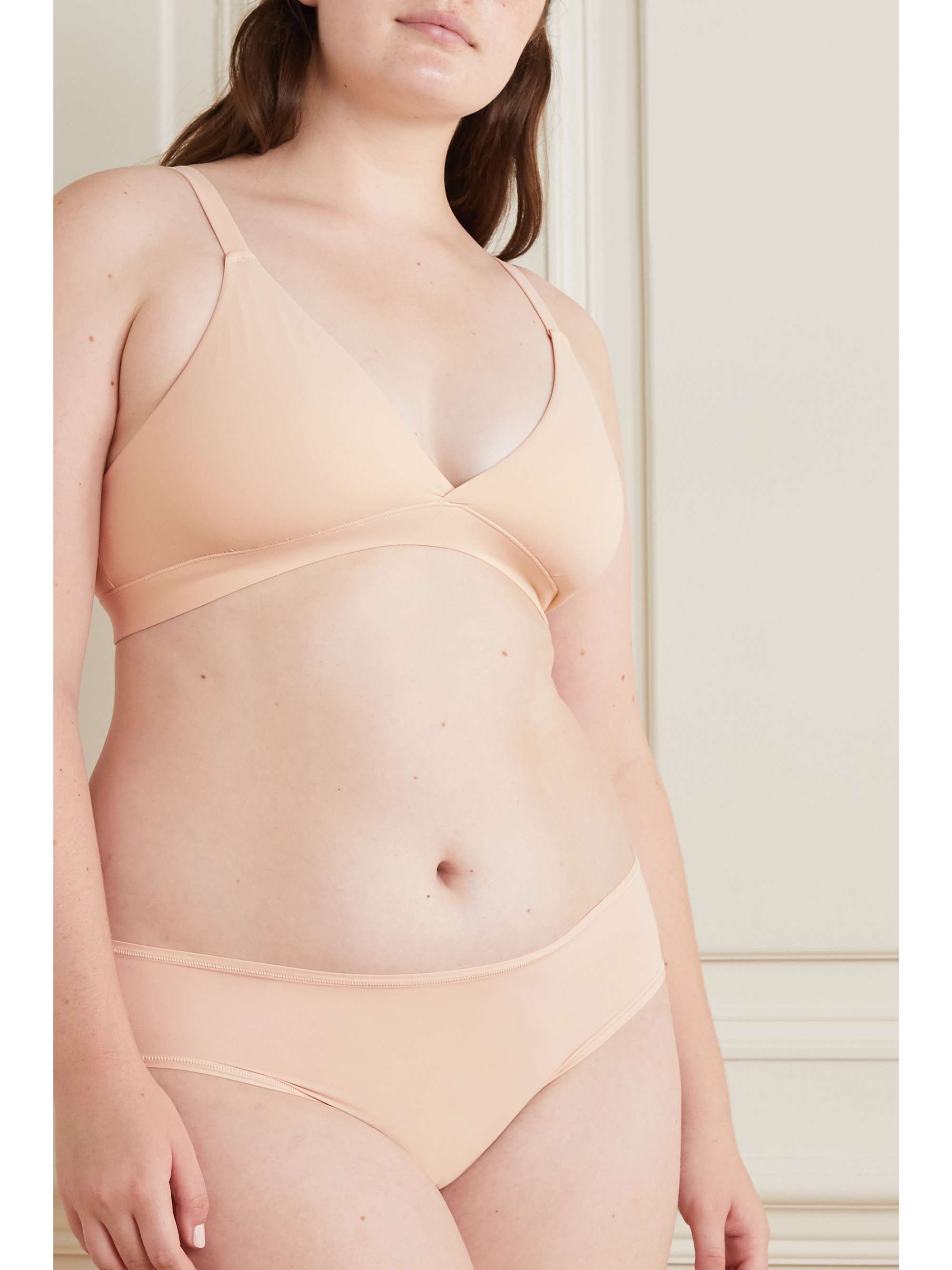 SKIMS Fits Everybody triangle bralette - Clay