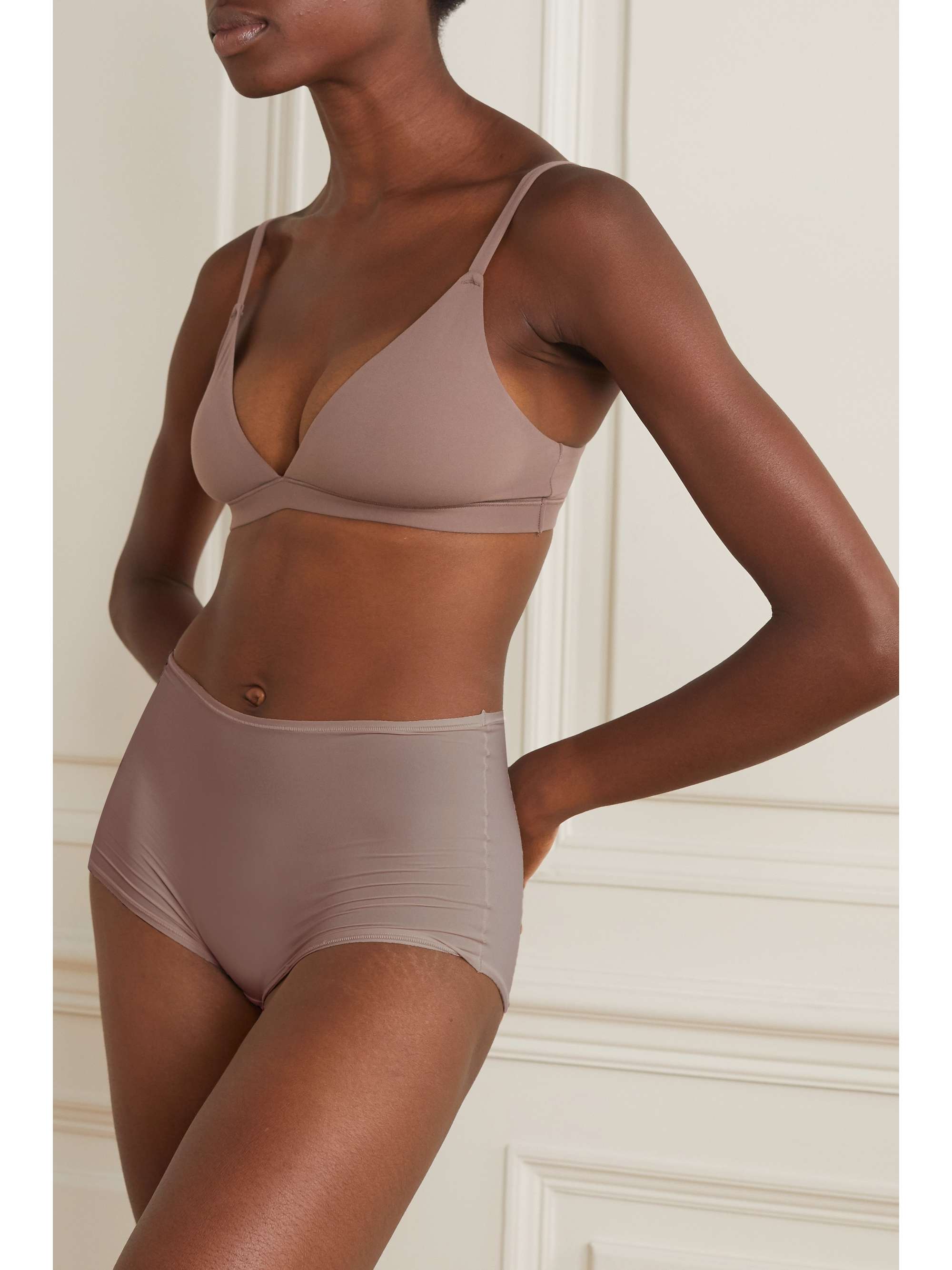 SKIMS Fits Everybody triangle bralette - Clay