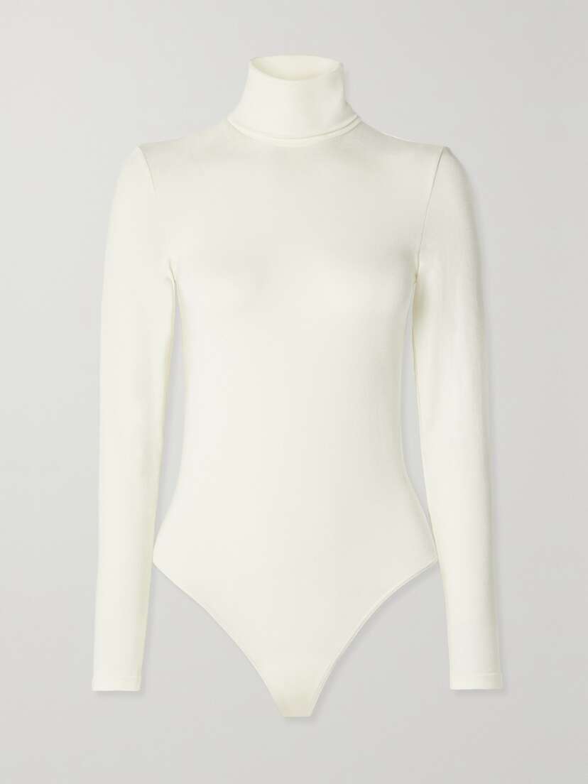 Wolford Colorado Stretch-jersey Turtleneck Thong Bodysuit