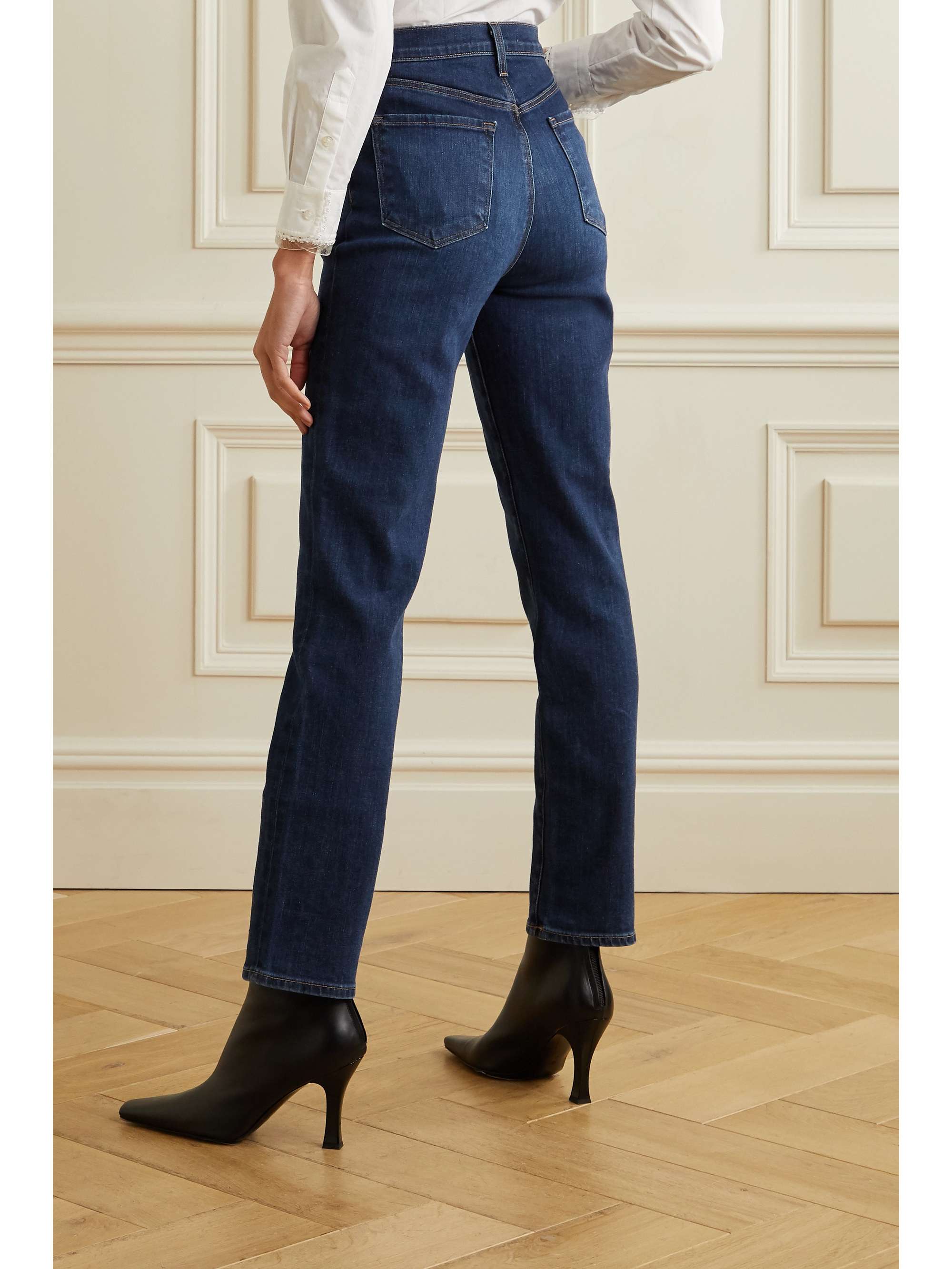 Mid denim Teagan high-rise straight-leg 