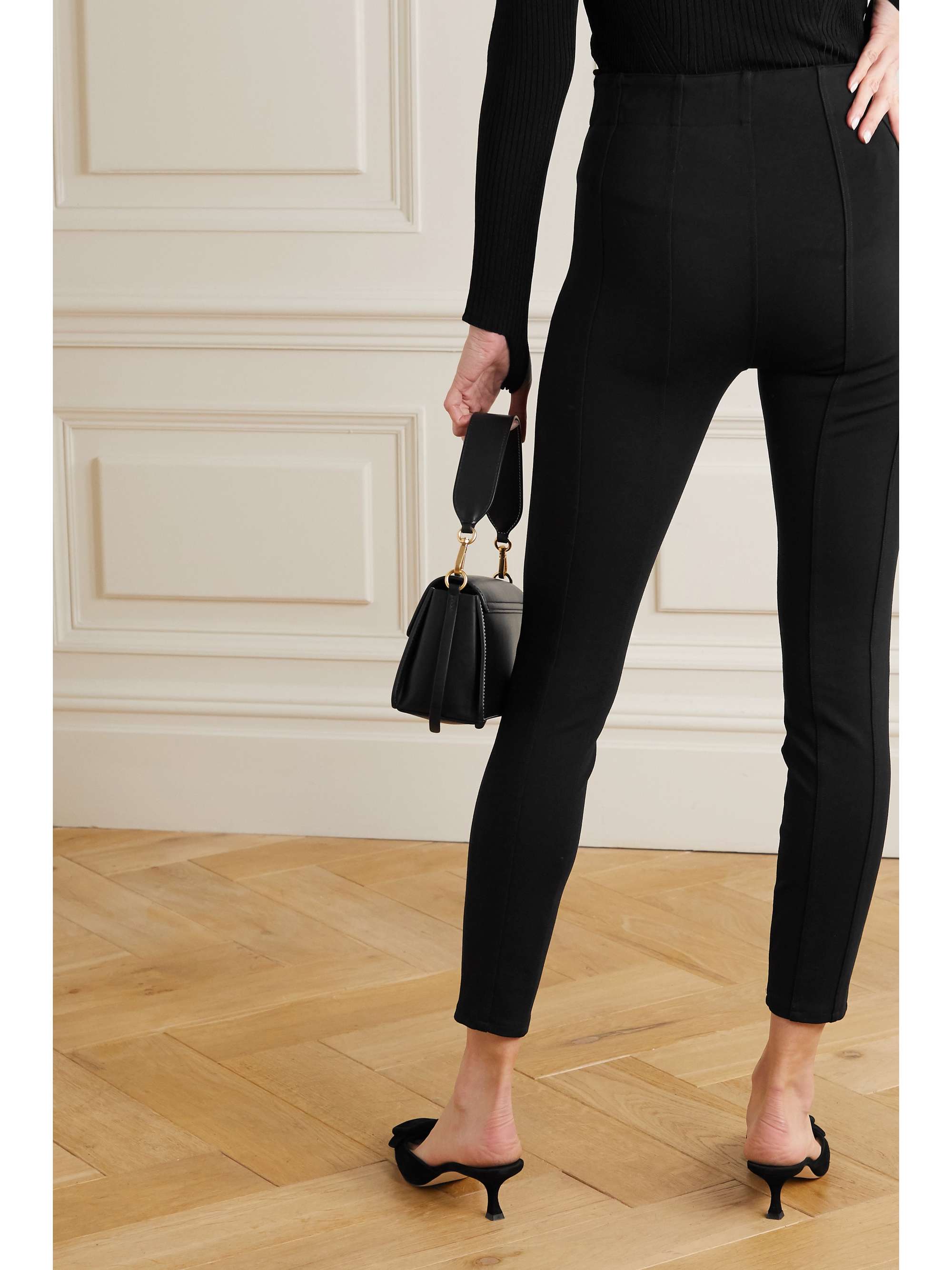 Black Dellah stretch-ponte leggings | J 
