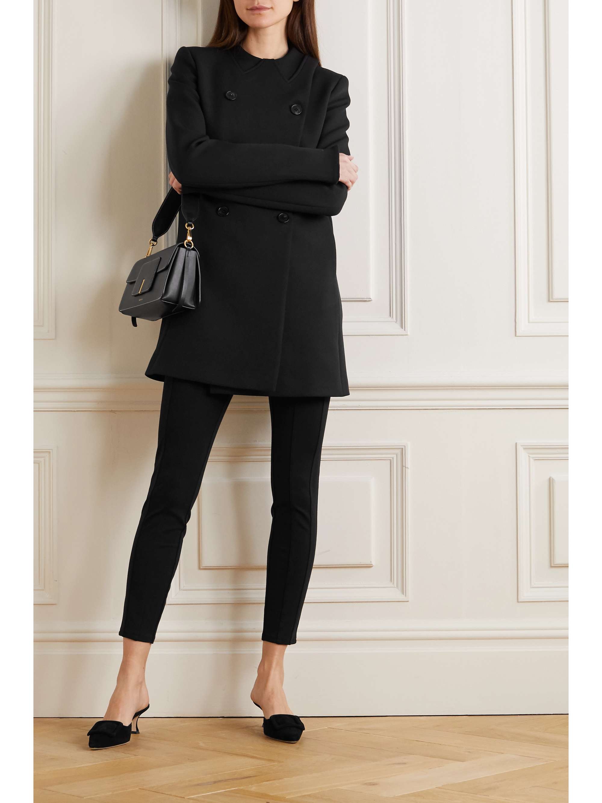 Black Dellah stretch-ponte leggings | J 