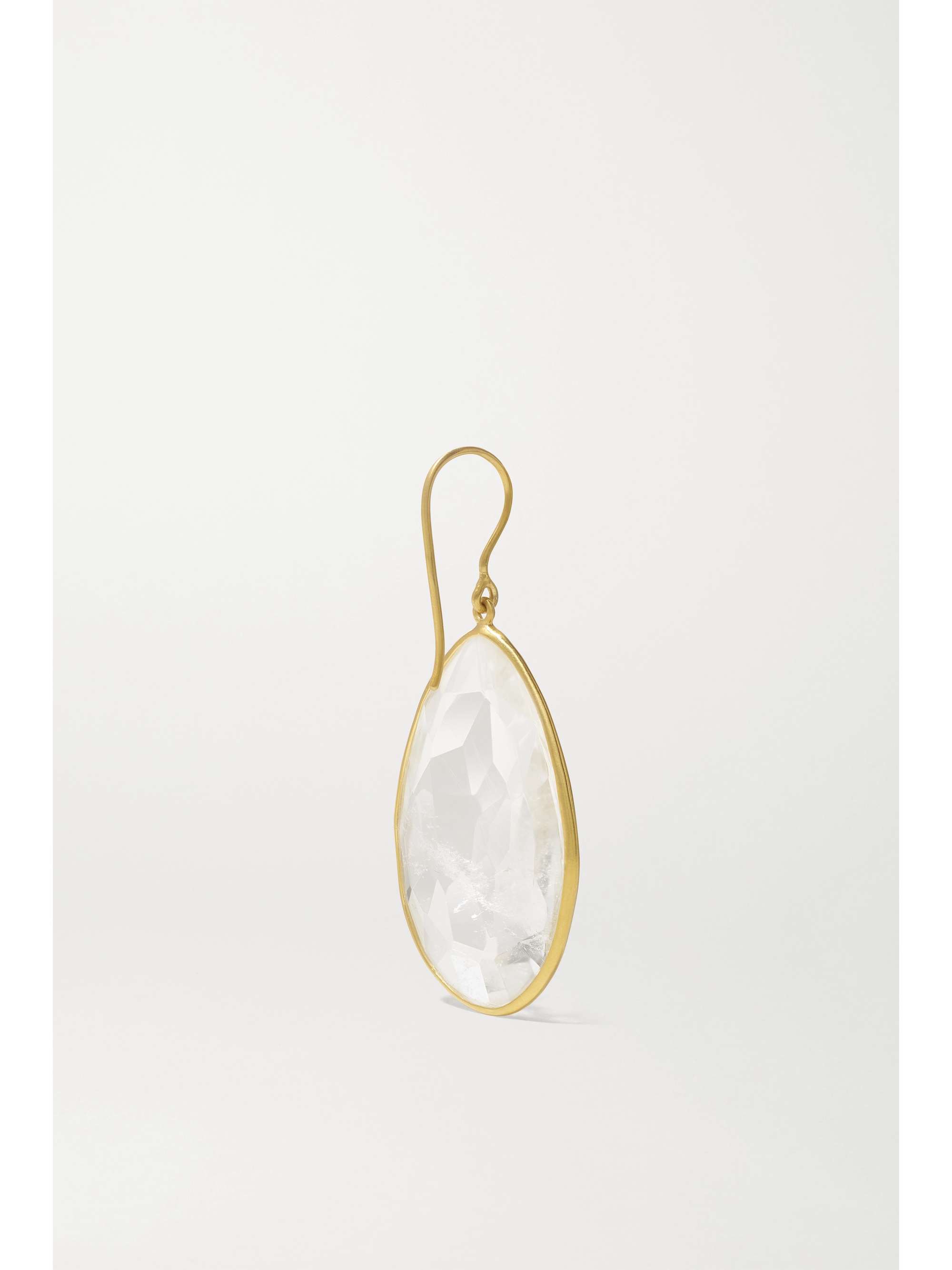 PIPPA SMALL 18-karat gold quartz earrings