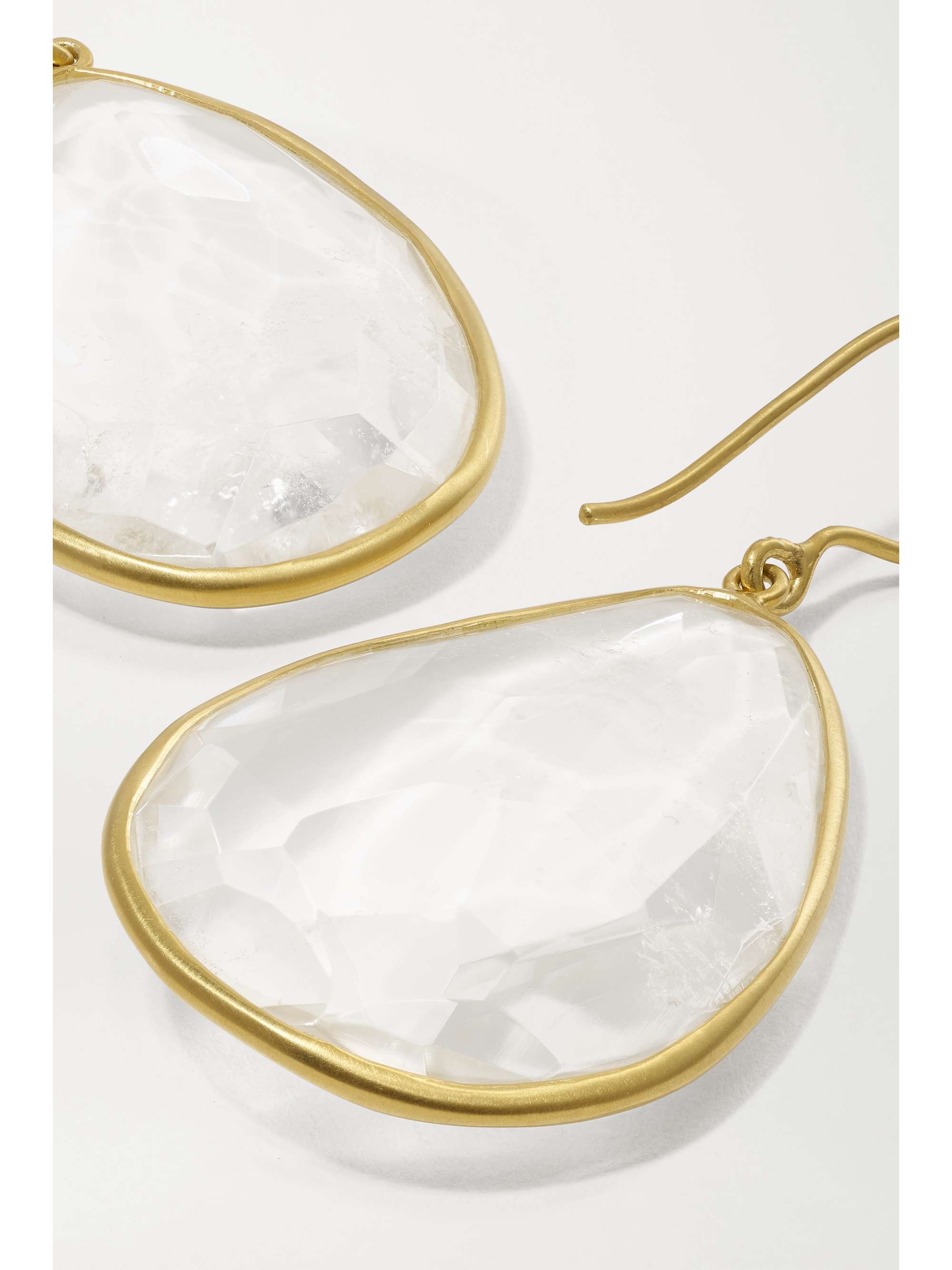 PIPPA SMALL 18-karat gold quartz earrings