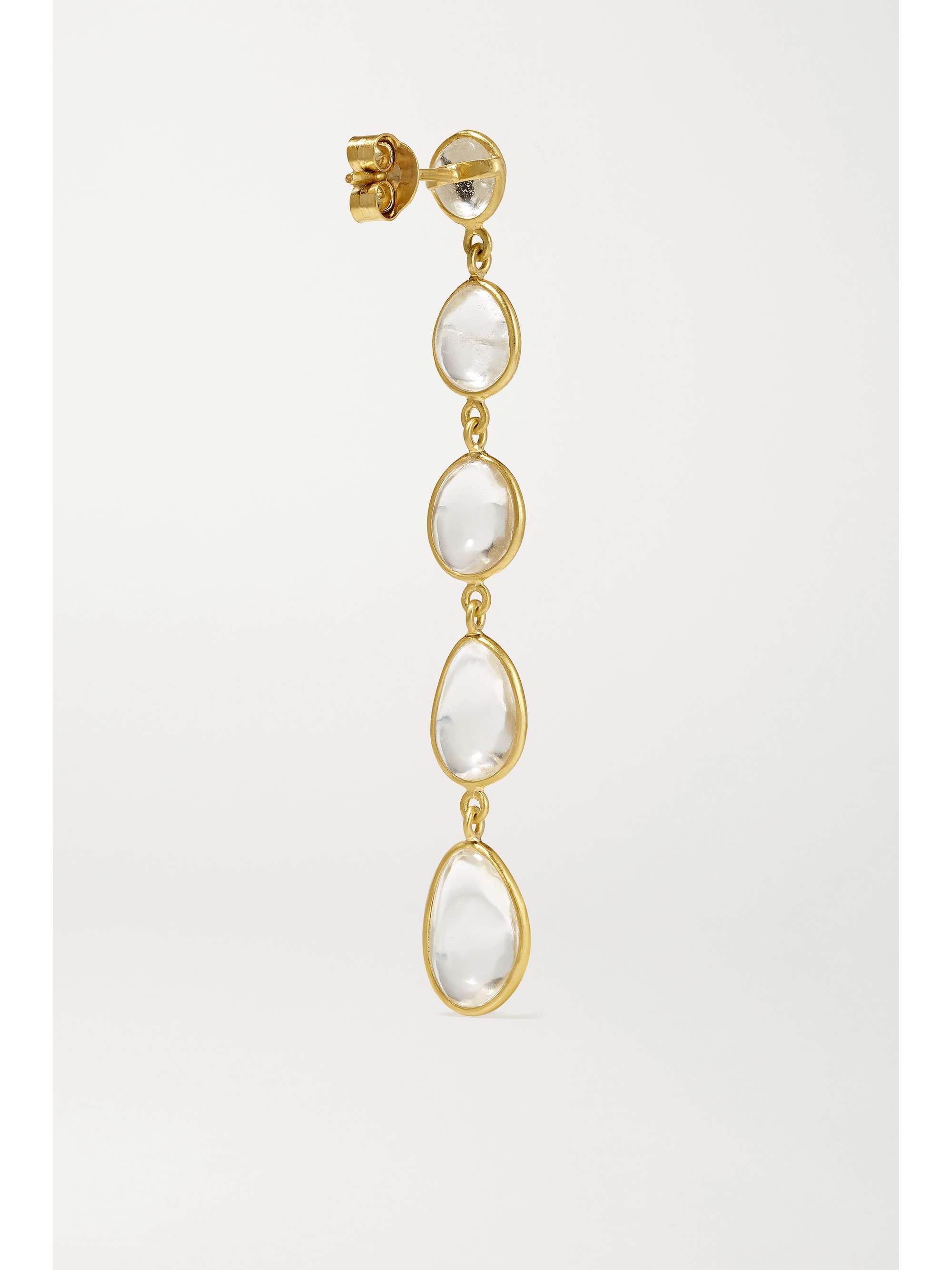 PIPPA SMALL 18-karat gold quartz earrings