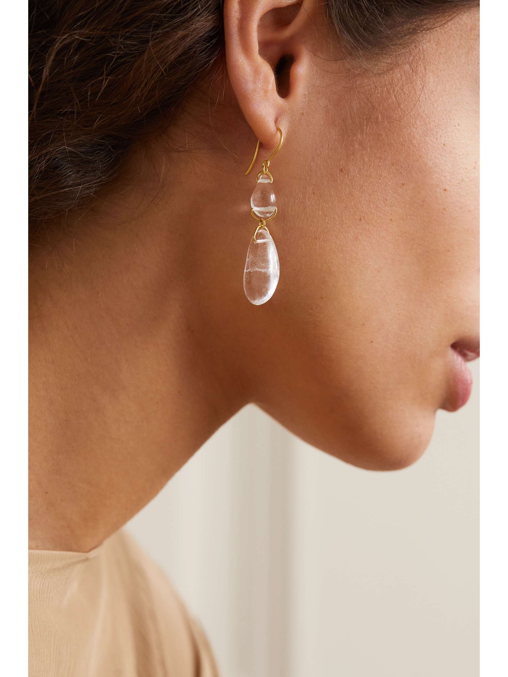 PIPPA SMALL Boucles d'oreilles en or 18 carats (750/1000) et cristaux