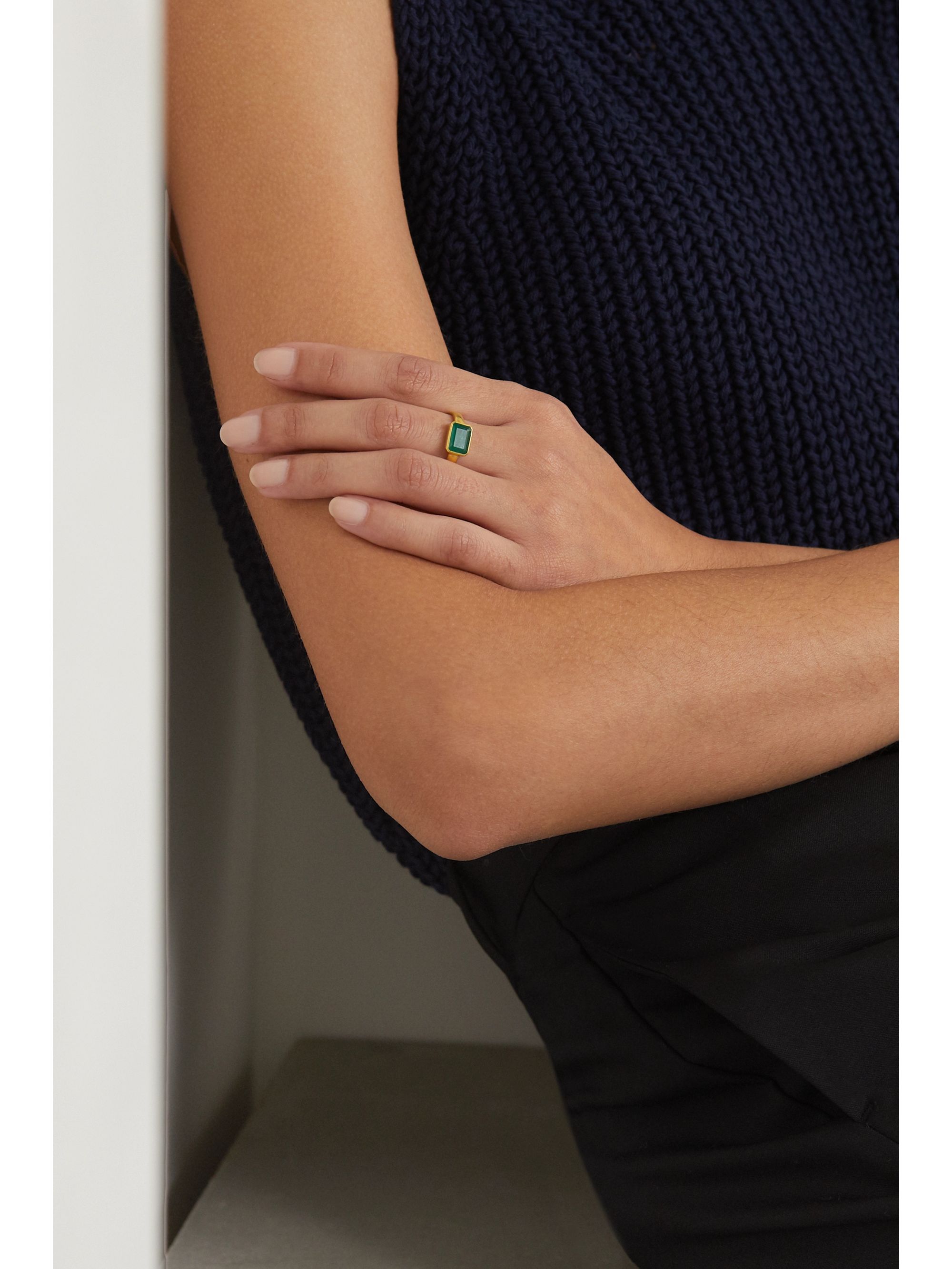 金色18k 黄金锂紫玉戒指 Net A Porter Pippa Small Net A Porter