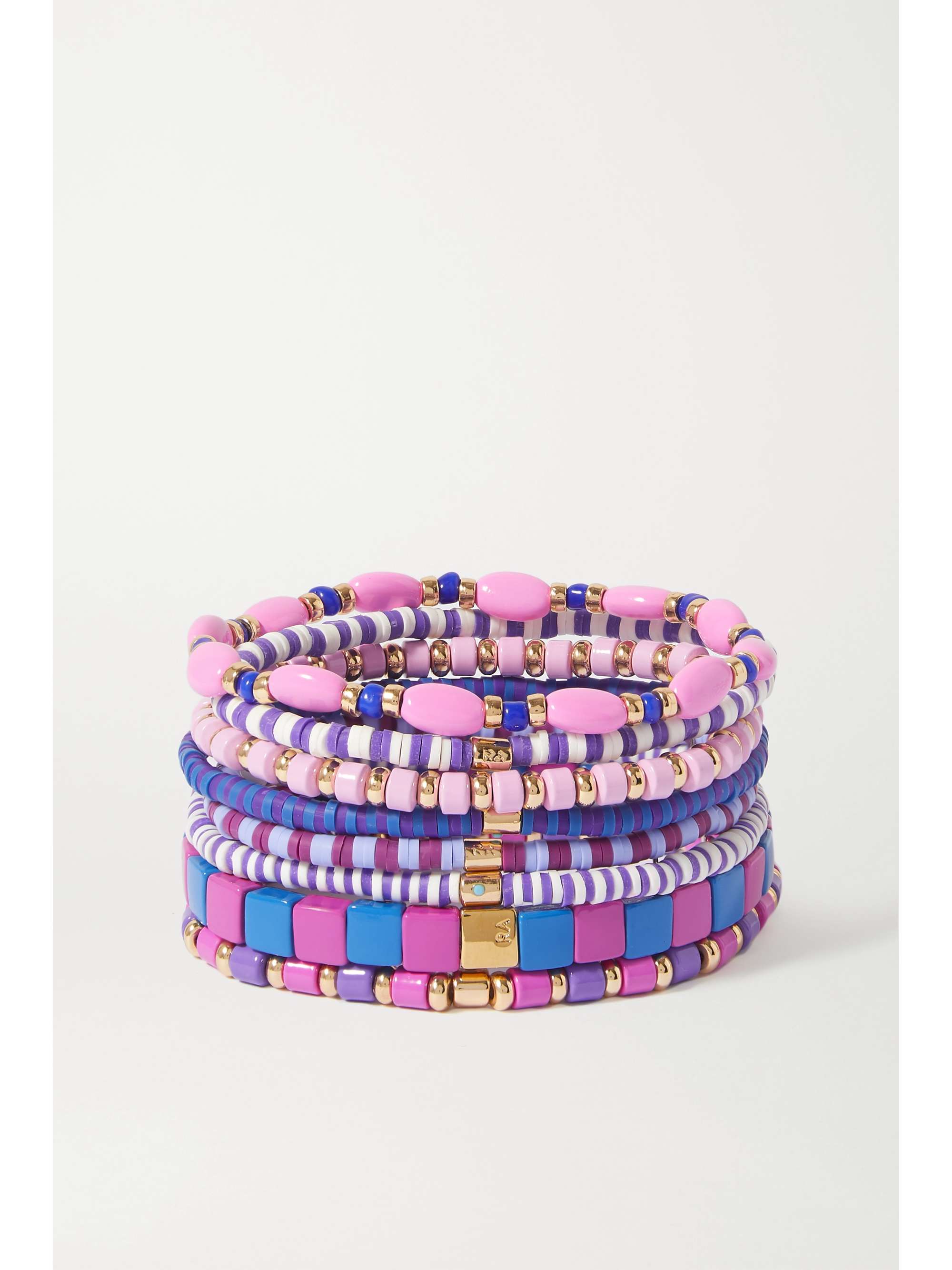 ROXANNE ASSOULIN Colour Therapy set of eight enamel and gold-tone bracelets