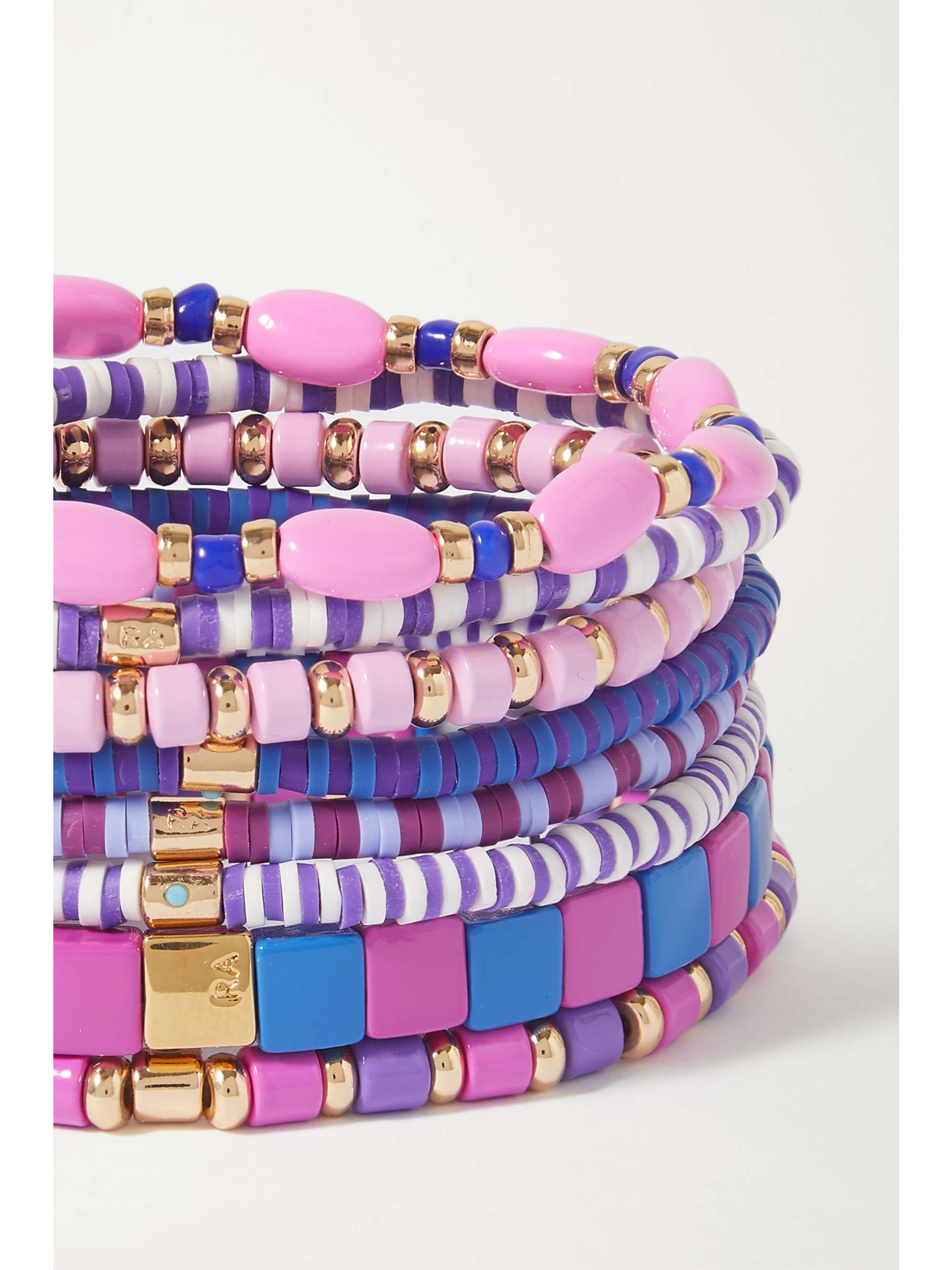 ROXANNE ASSOULIN Colour Therapy set of eight enamel and gold-tone bracelets