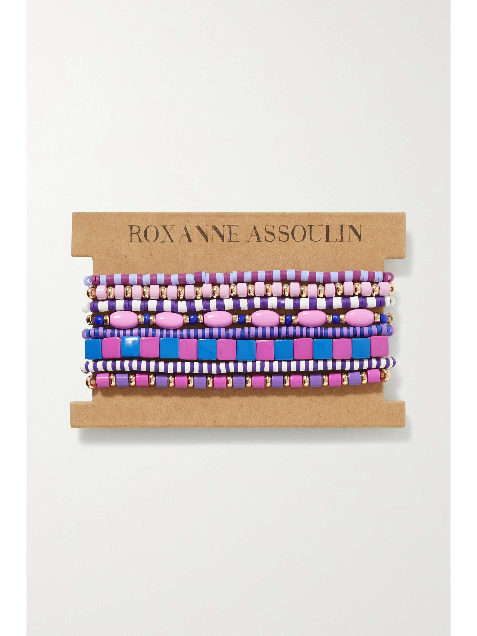 ROXANNE ASSOULIN Colour Therapy set of eight enamel and gold-tone bracelets