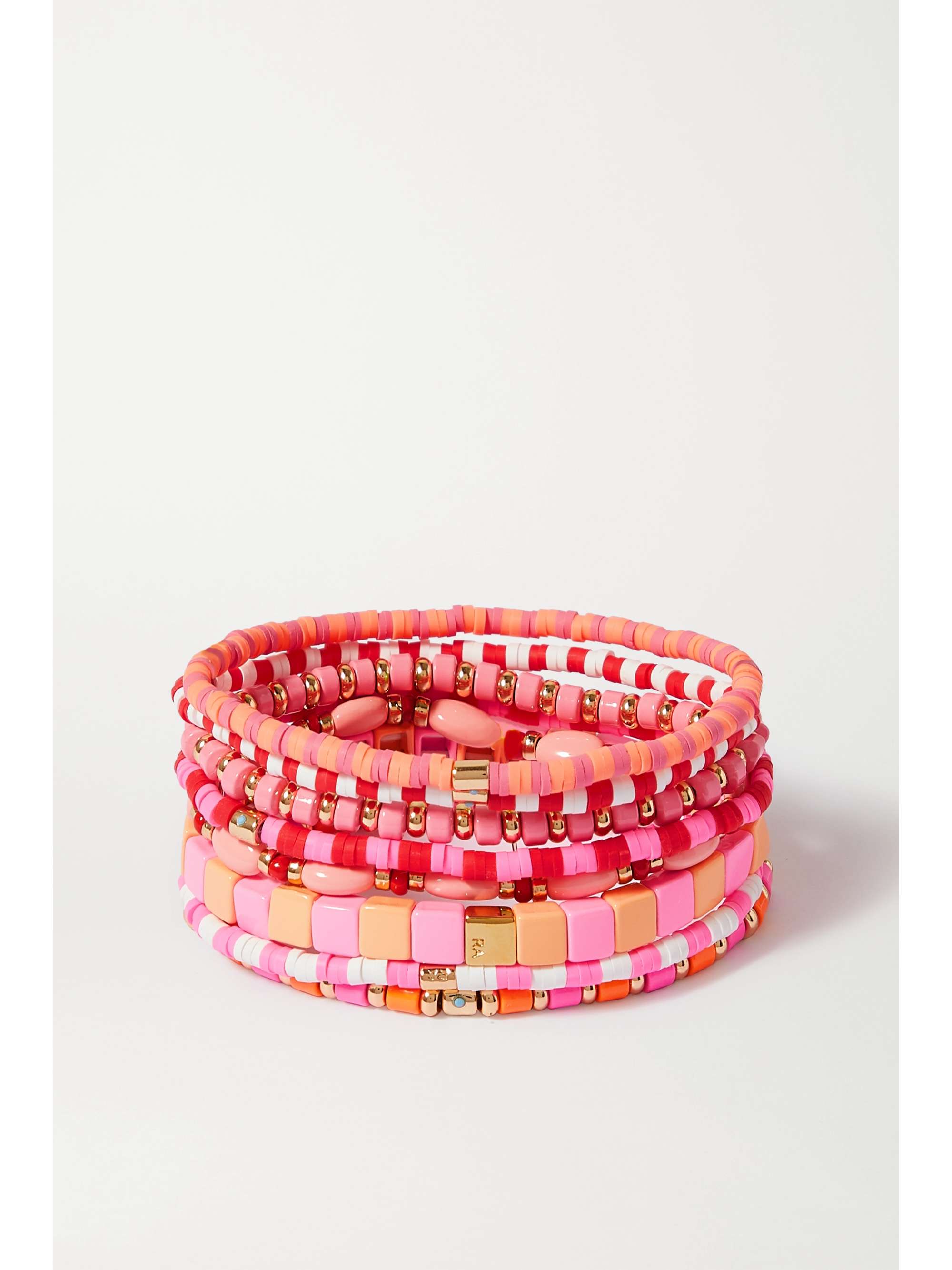 ROXANNE ASSOULIN Colour Therapy set of eight enamel and gold-tone bracelets